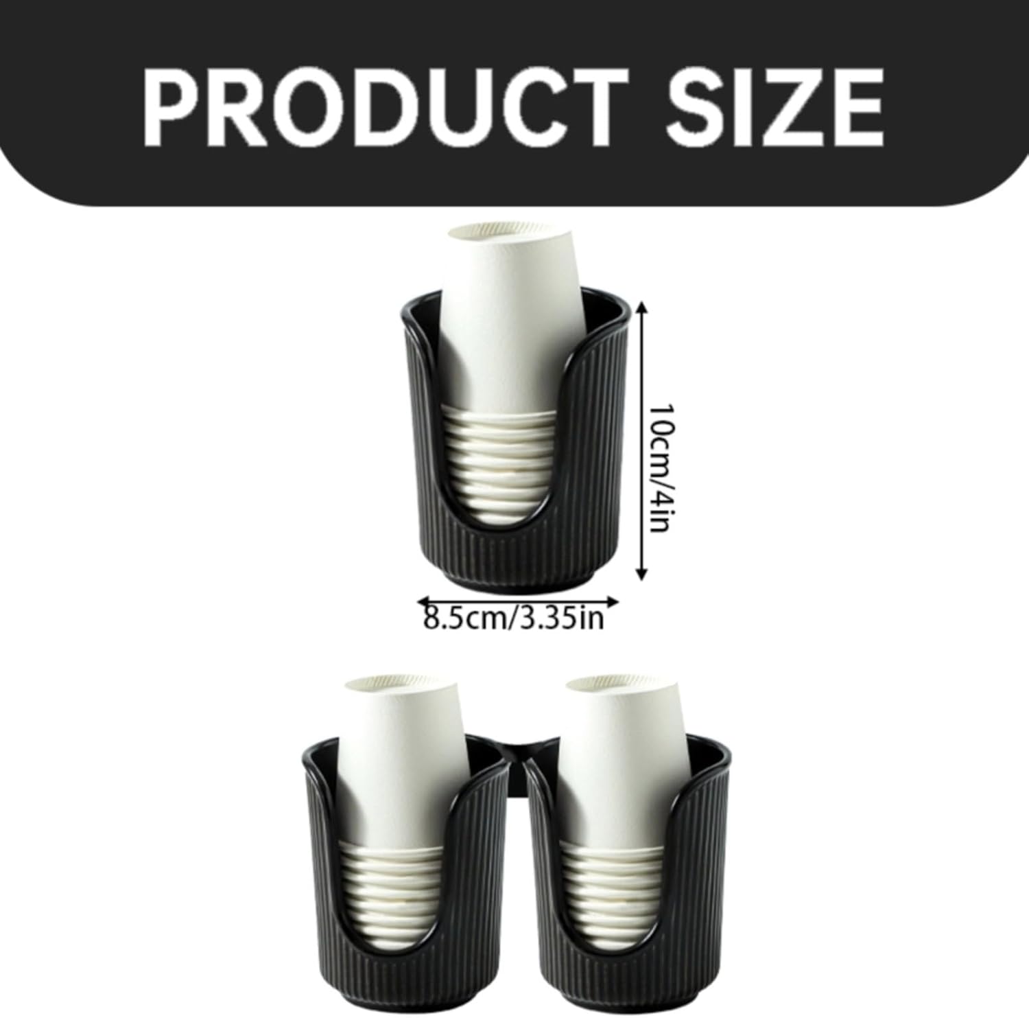 YIYIYD Bathroom Cup Dispenser with Vertical Stripes