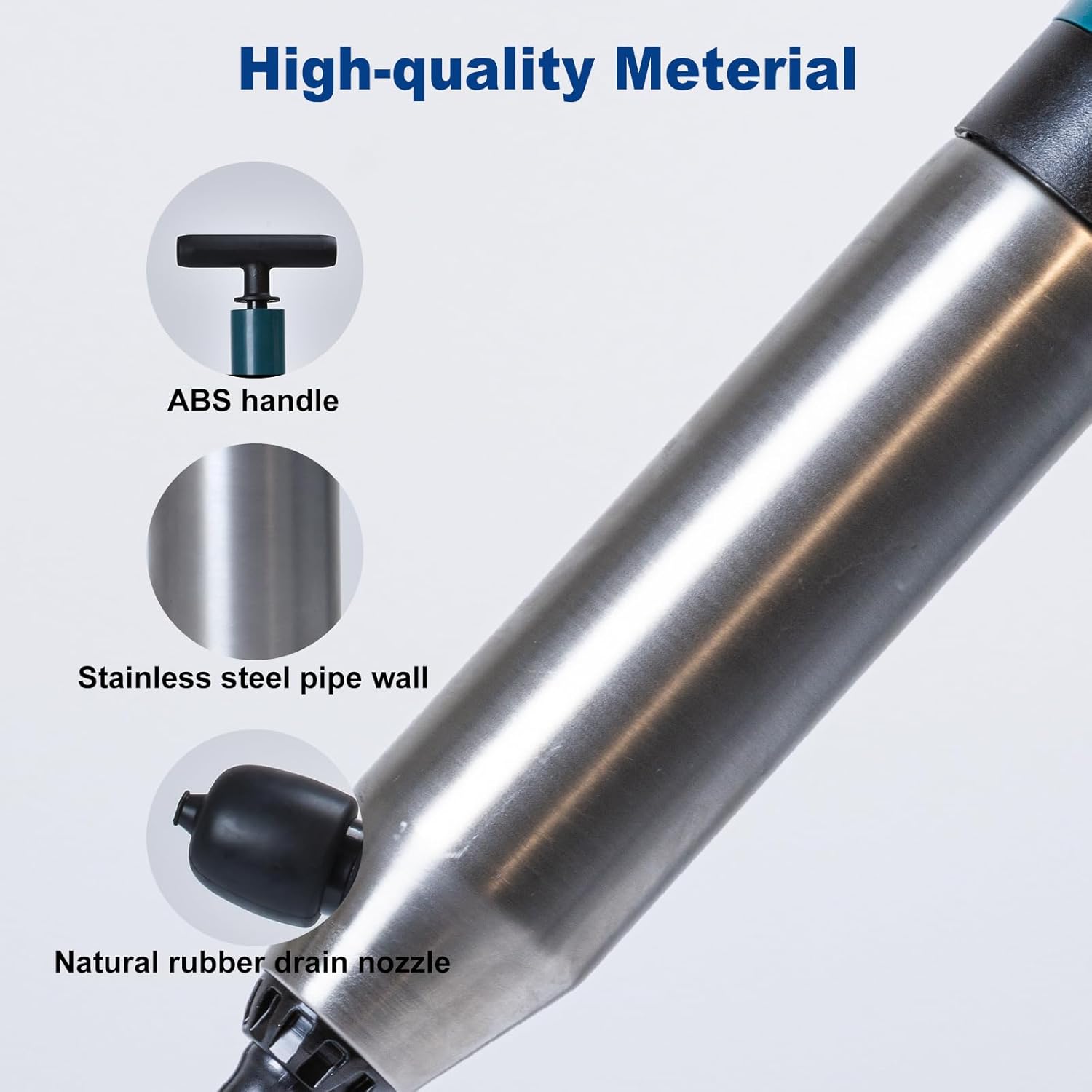 LEOMAUNYX High-Pressure Toilet Plunger with Barometer