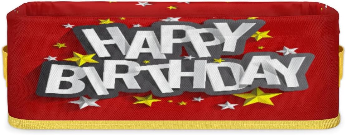 Vomwwlix Red Happy Birthday Toilet Paper Basket Decor 1