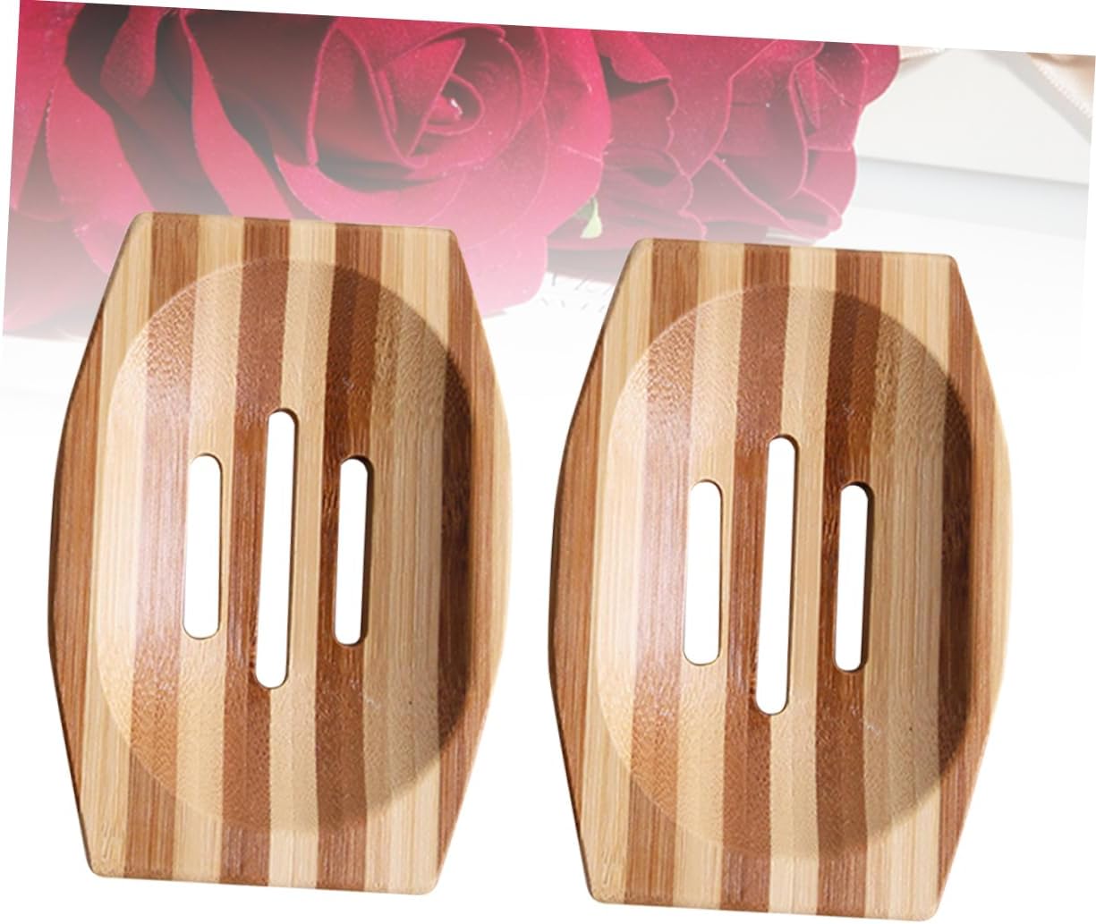 2pcs Hollow Soap Dish with Draining Design for Bathroom and Kitchen