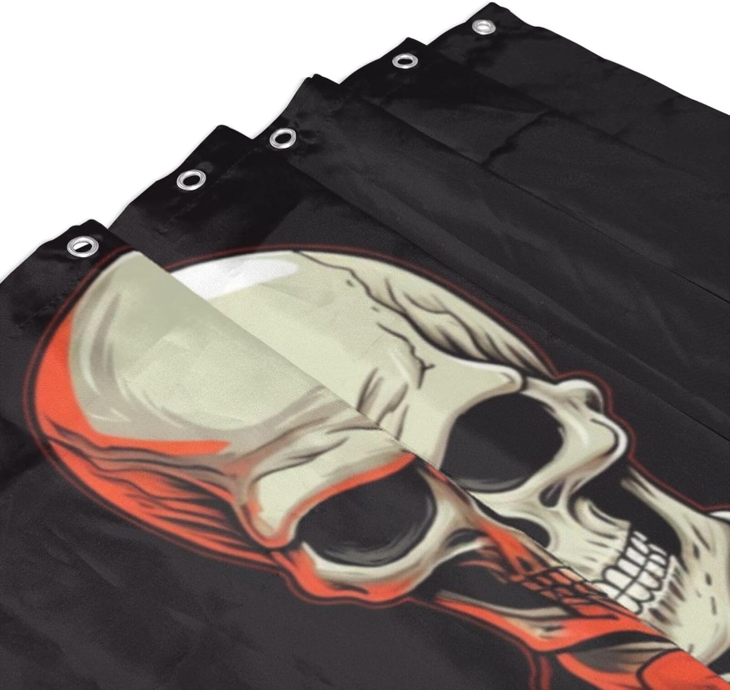 Black Suit Skeleton Shower Curtain with 12 Hooks 72x72in