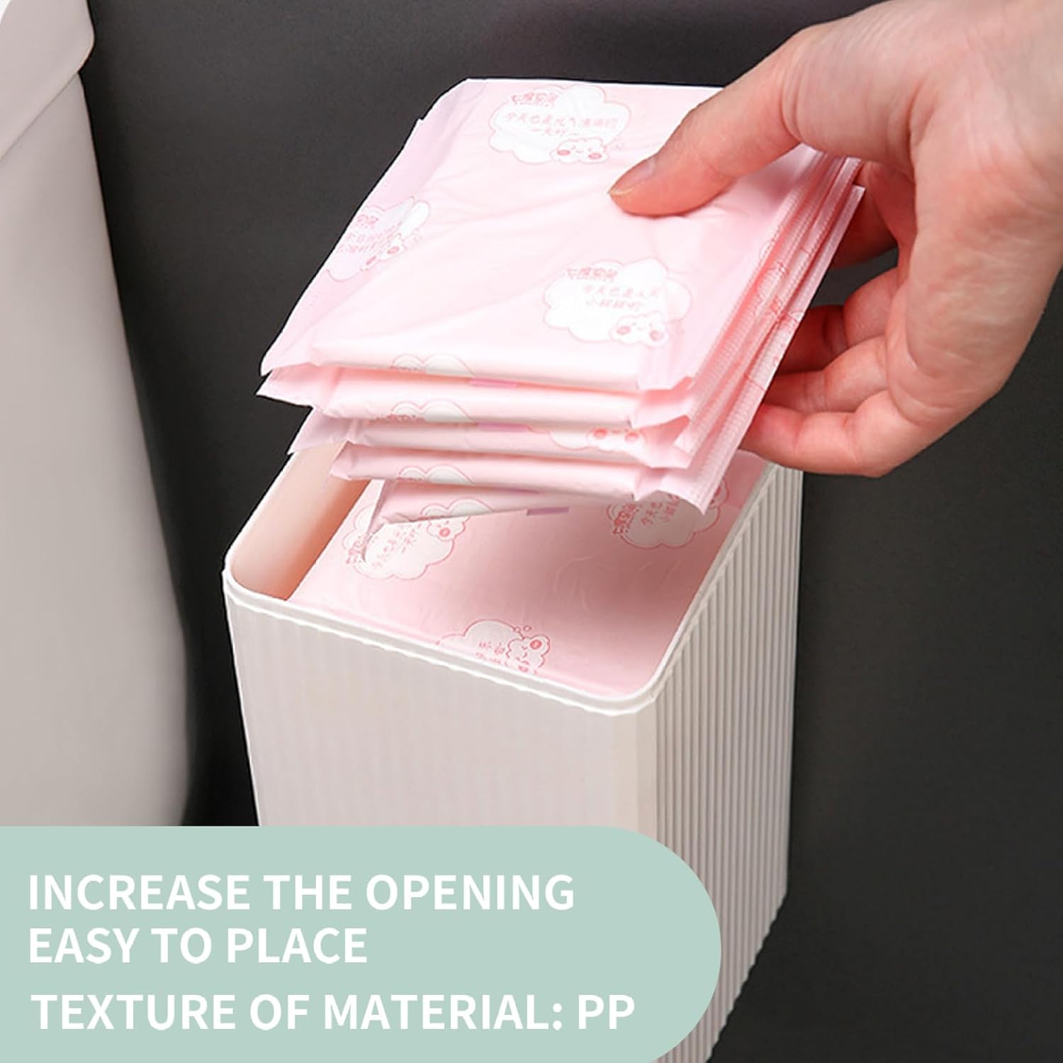 Wall-Mounted Storage Box for Sanitary Pads and Toilet Paper