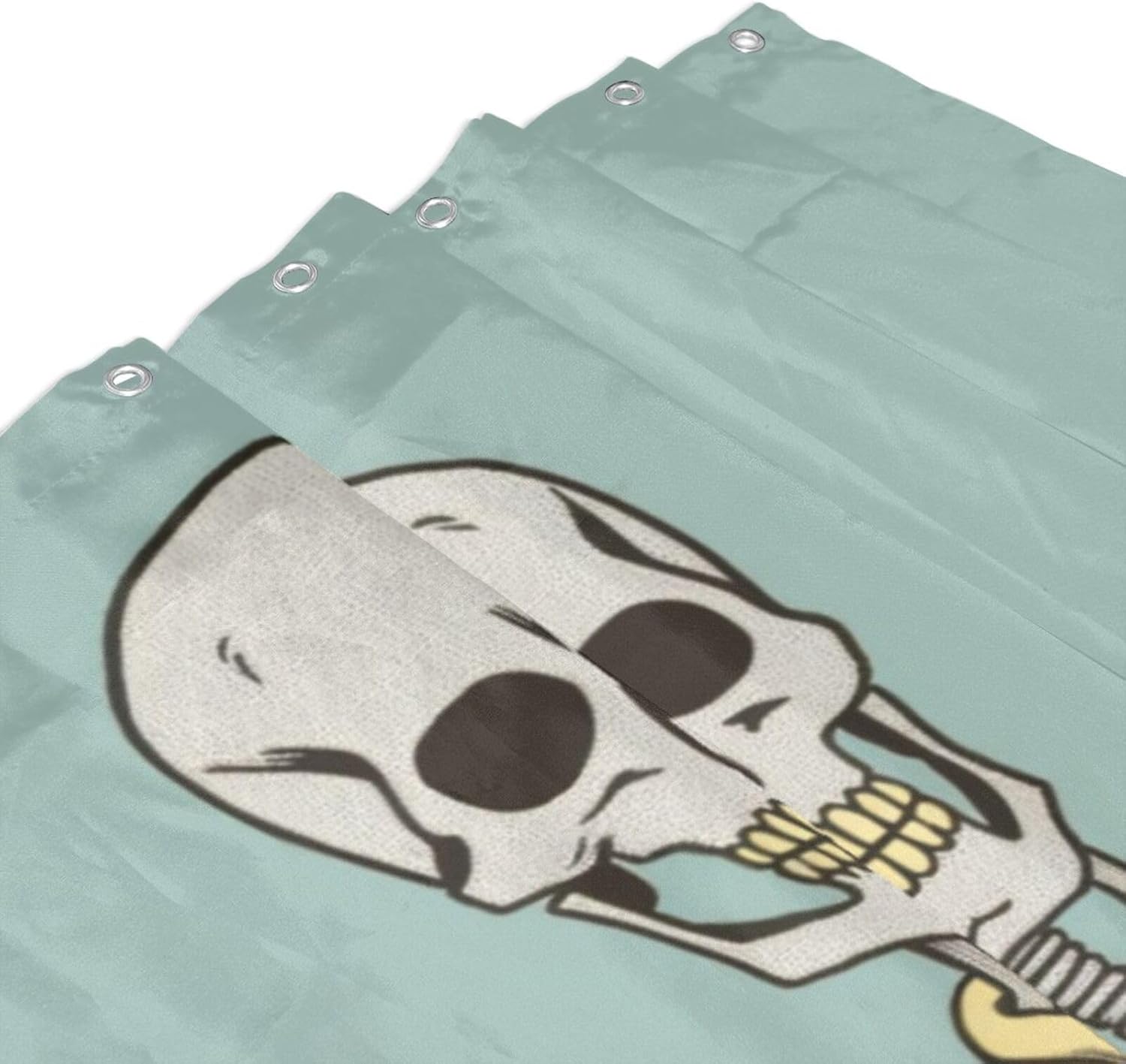 TIYAANDSY Boho Skull Shower Curtain Set 72x72in