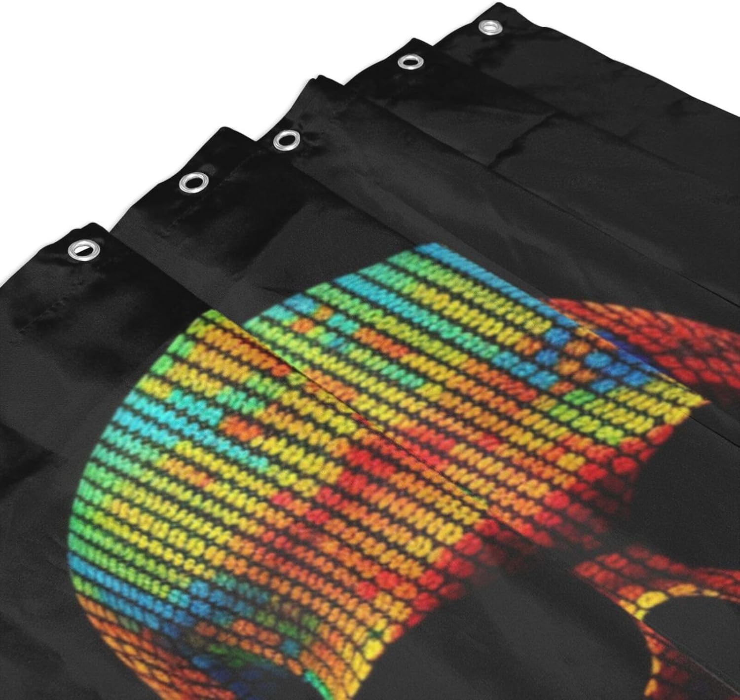 Sunglasses Skull Shower Curtain Set with 12 Hooks