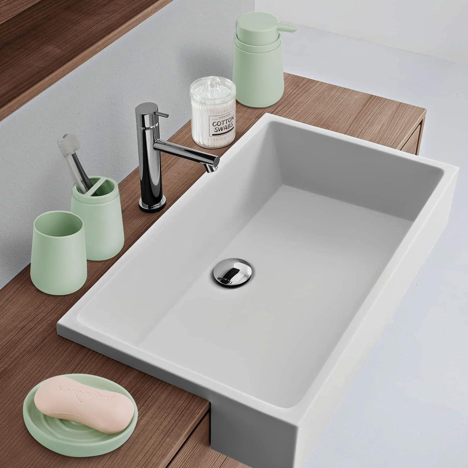 IMAVO Green Bathroom Set 5 Piece Modern