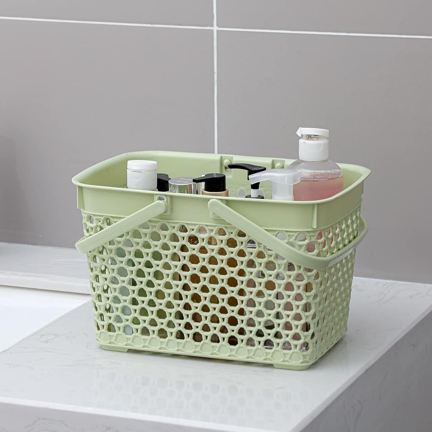 Anyoifax Green Portable Shower Caddy Basket with Handles