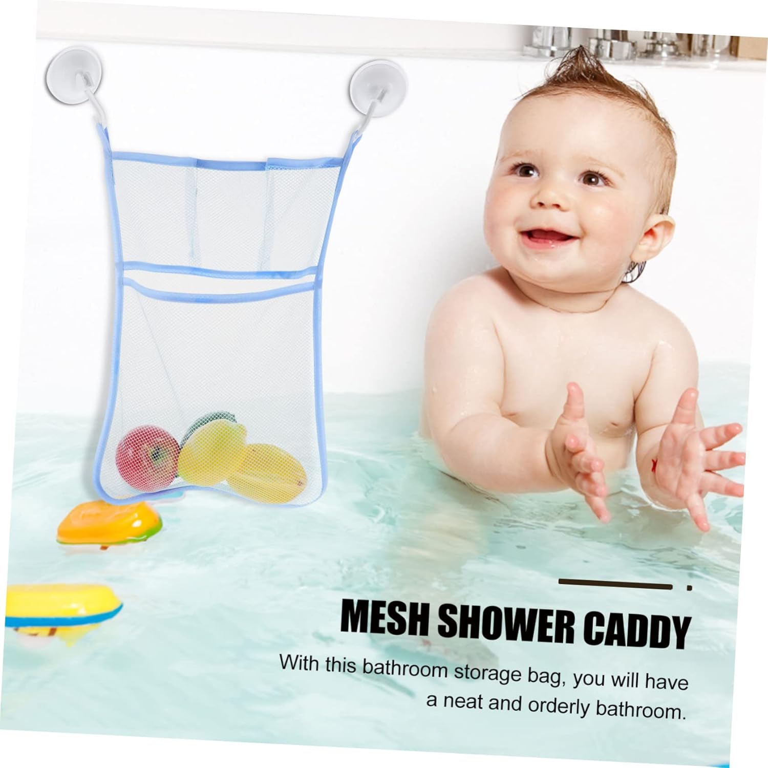 MAGICLULU Hanging Mesh Shower Organizer Bag for Family and Kids