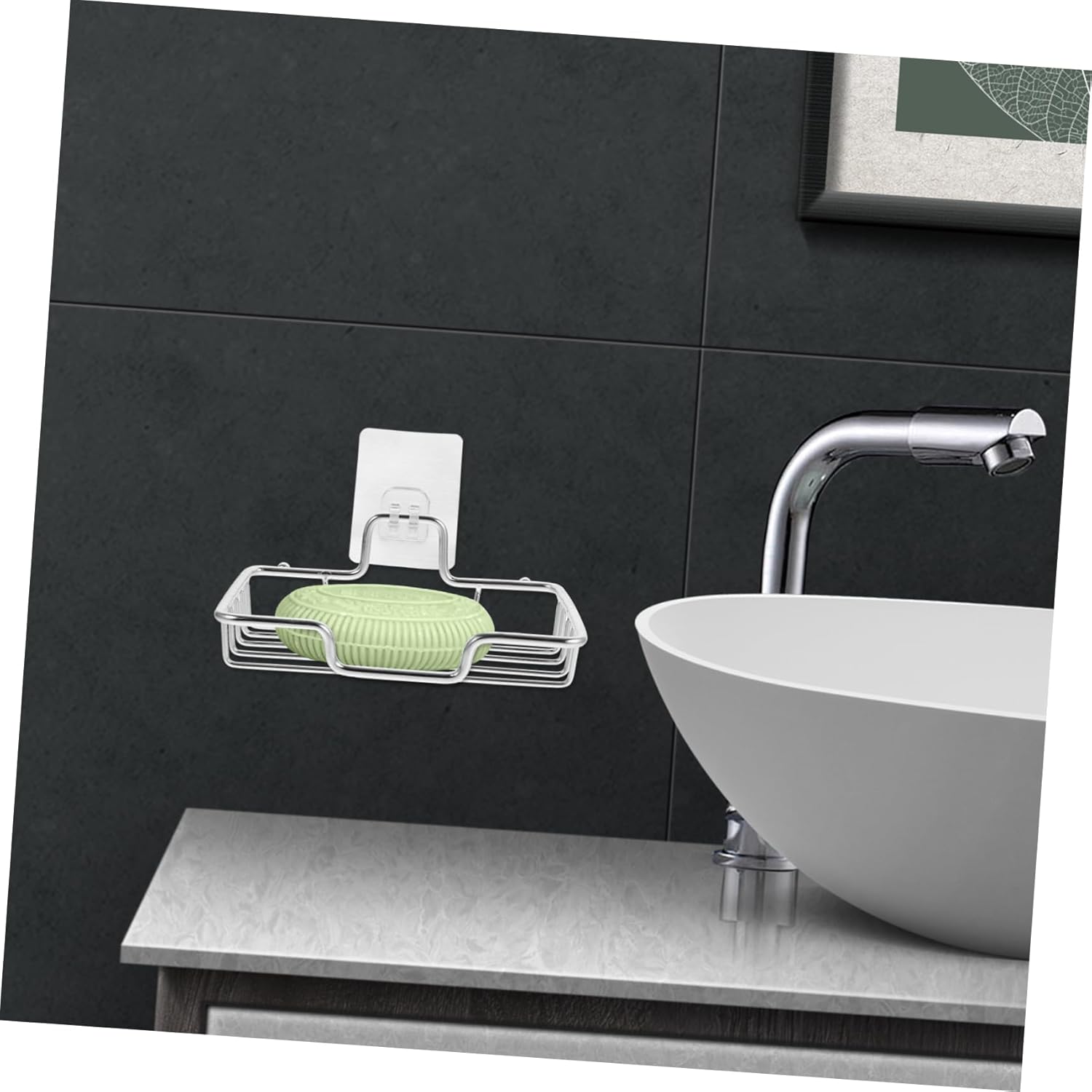 PRETYZOOM Wall Mount Soap Dish with Punch Design