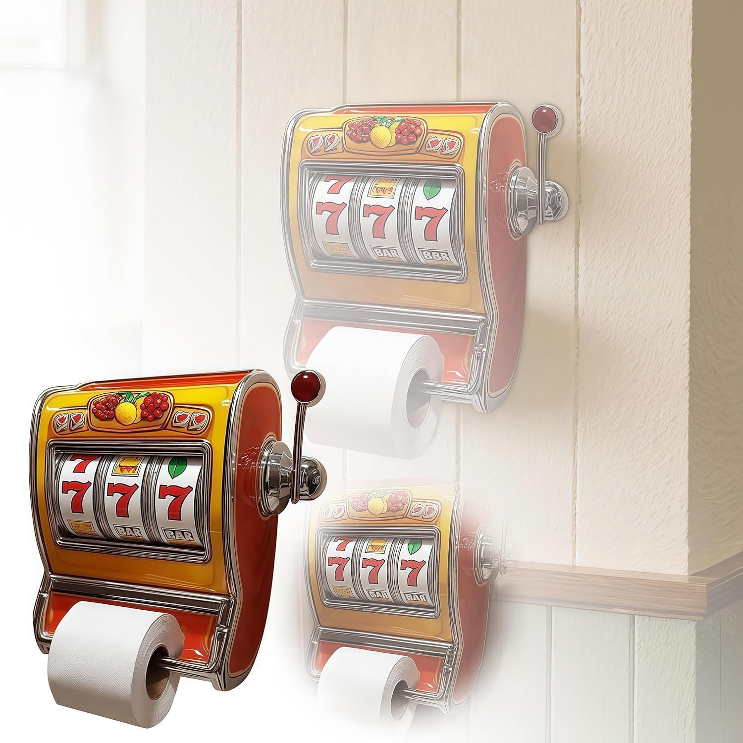 Slot Machine Toilet Paper Holder - Retro Style for Bathroom