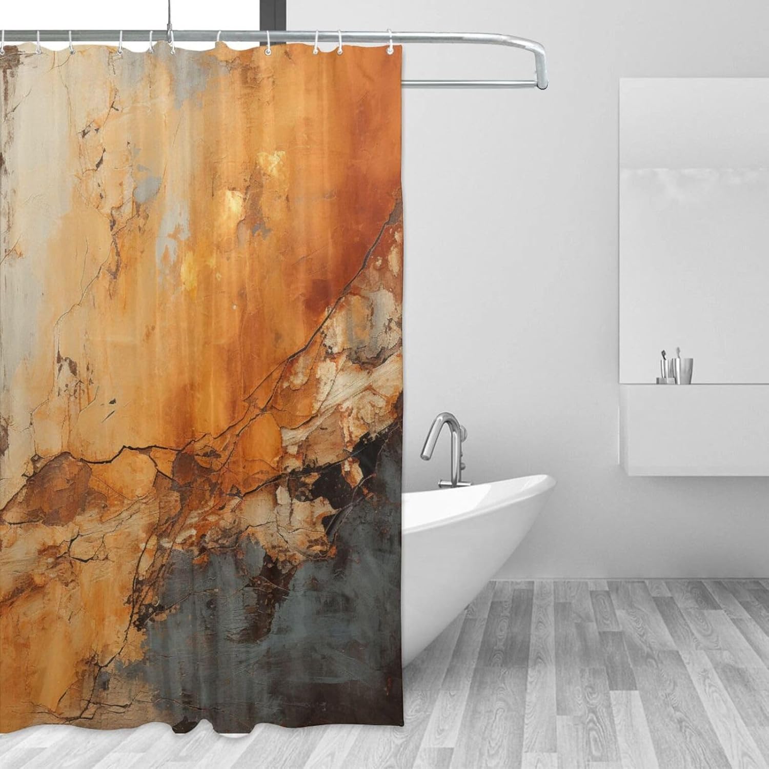 Boho Style Waterproof Shower Curtain Set