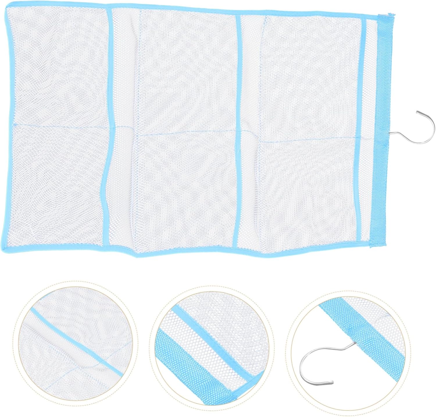 PRETYZOOM Shower Bag Organizer 6 Pockets Quick Dry Mesh
