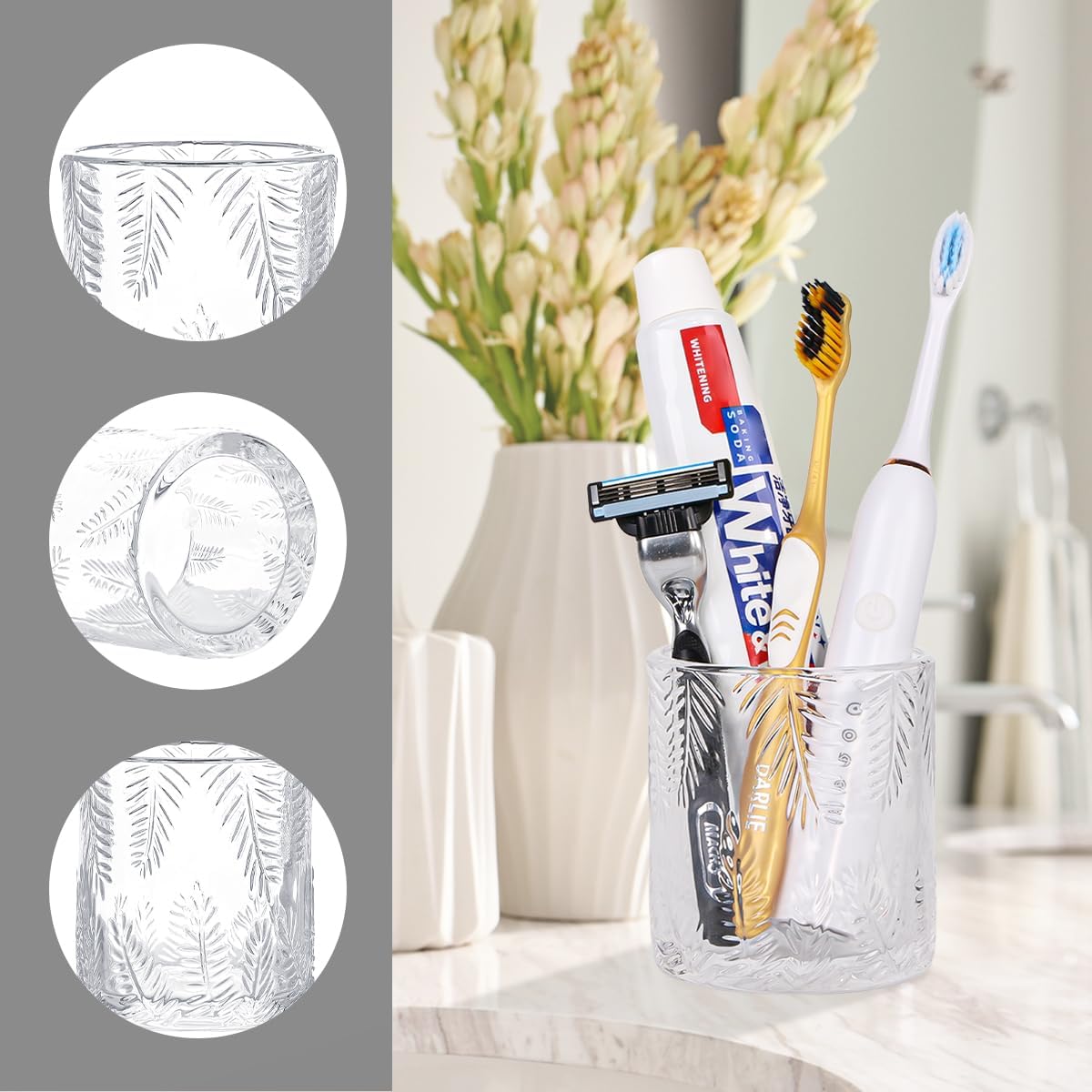 Fvstar Glass Bathroom Accessories Set 2pcs