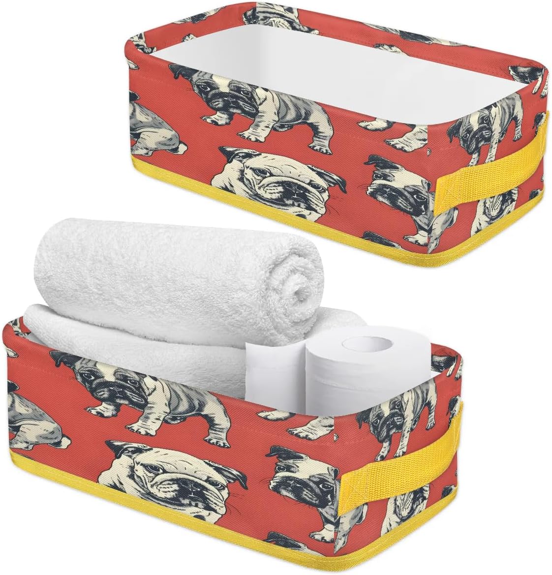 Tablerazzi Toilet Tank Topper Paper Basket with Handle 1
