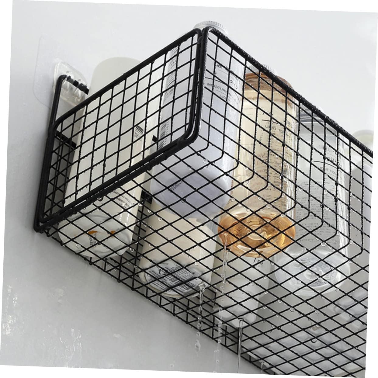Collbath Shower Basket Wall Mounted Organizer No Drilling