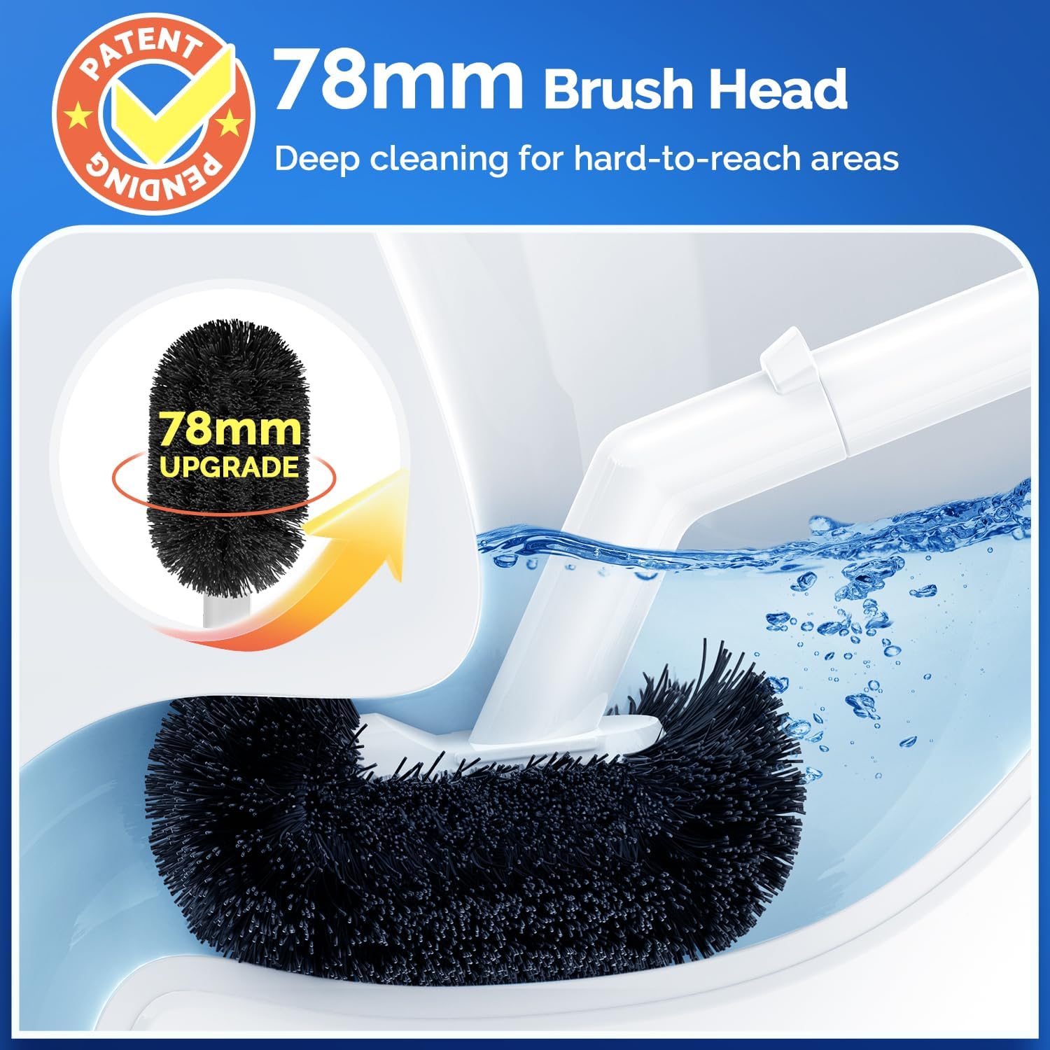 HAMITOR Toilet Plunger and Bowl Brush Combo - Heavy Duty White