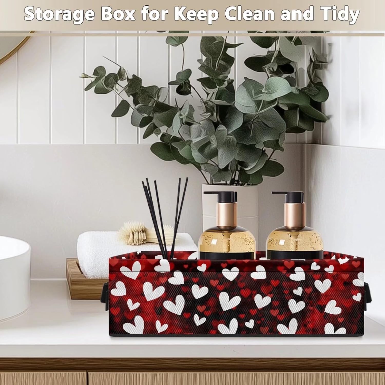 Toilet Paper Storage Basket with Handles for Home