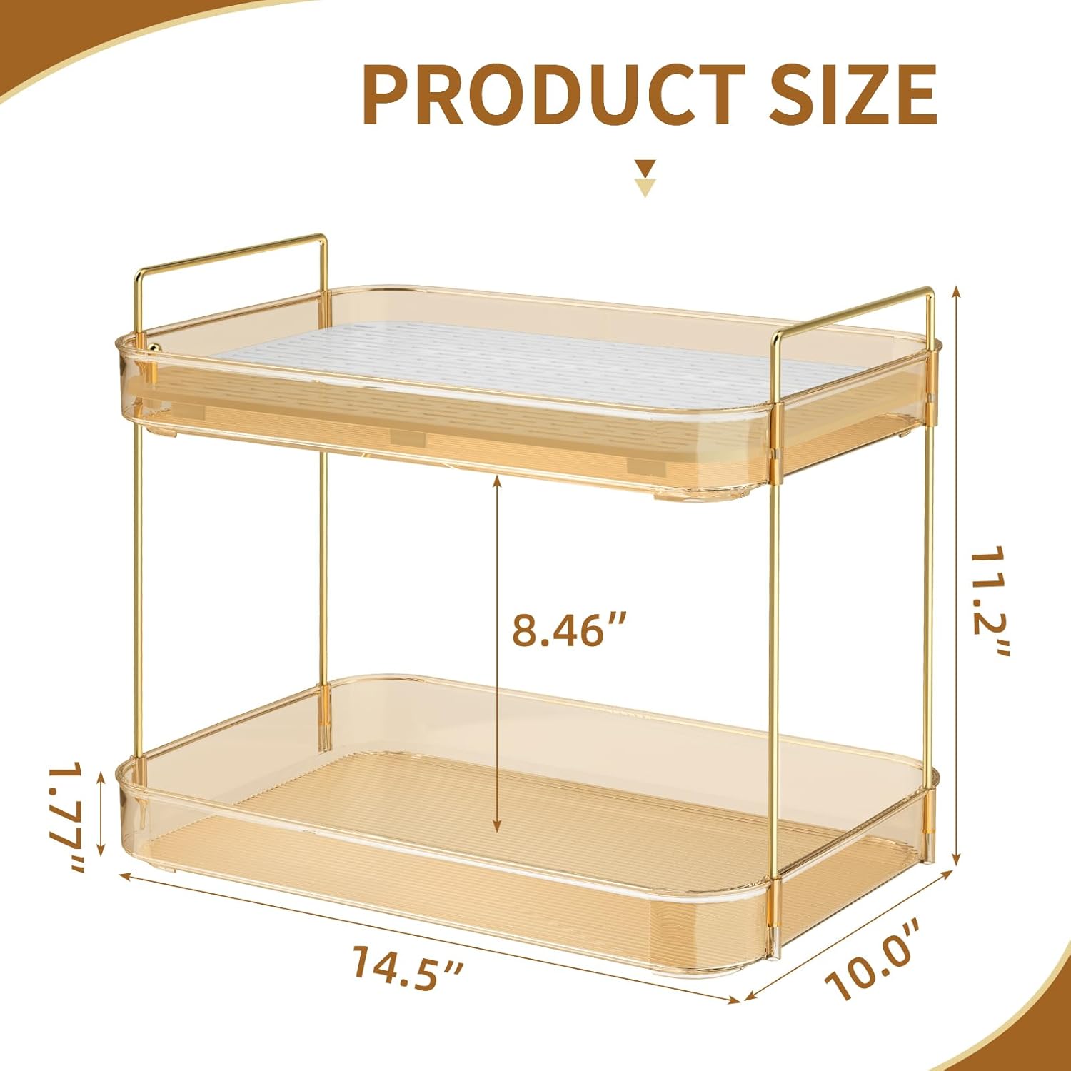 Seoneiro Whiskey Tray with Drain Board and Cup Holders 1