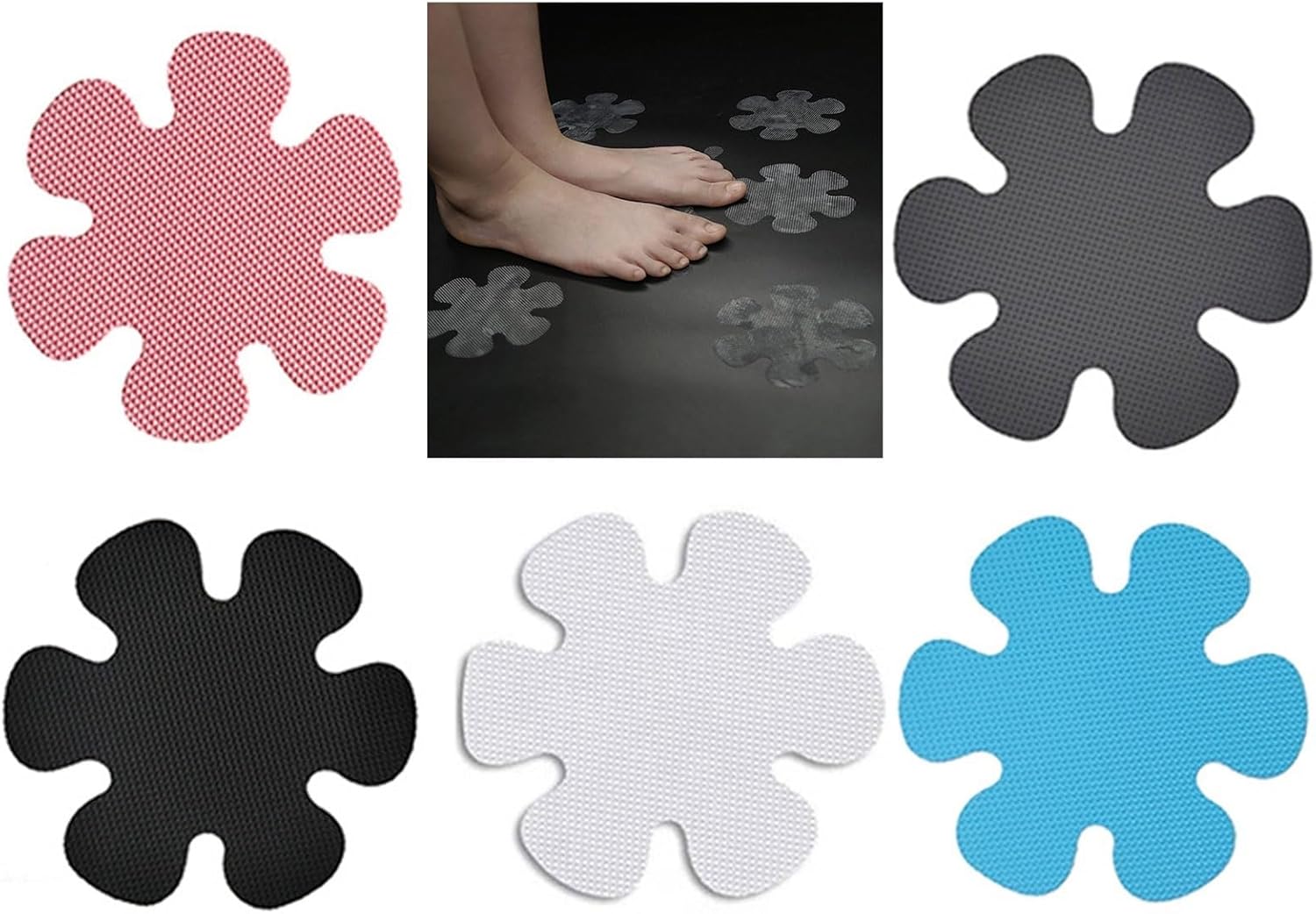 Self Adhesive Anti Slip Bathtub Stickers with Fun Flower Designs 1