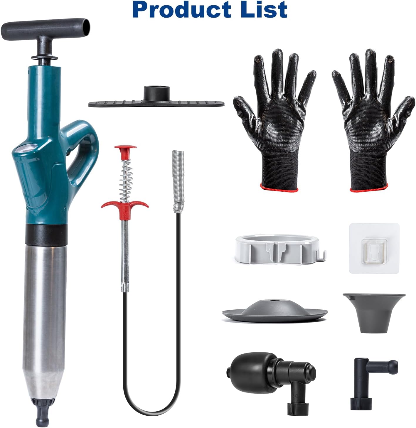 LEOMAUNYX High-Pressure Toilet Plunger with Barometer
