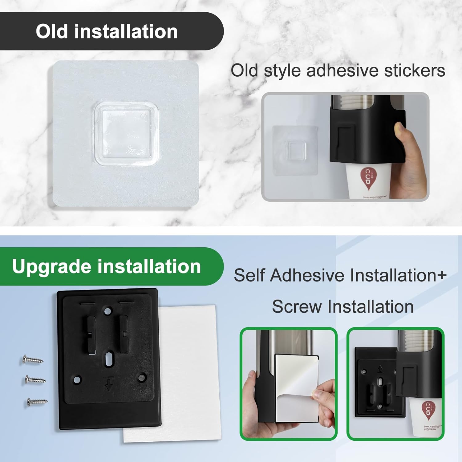 Wall Mounted Cup Dispenser for 3oz-5oz Cups