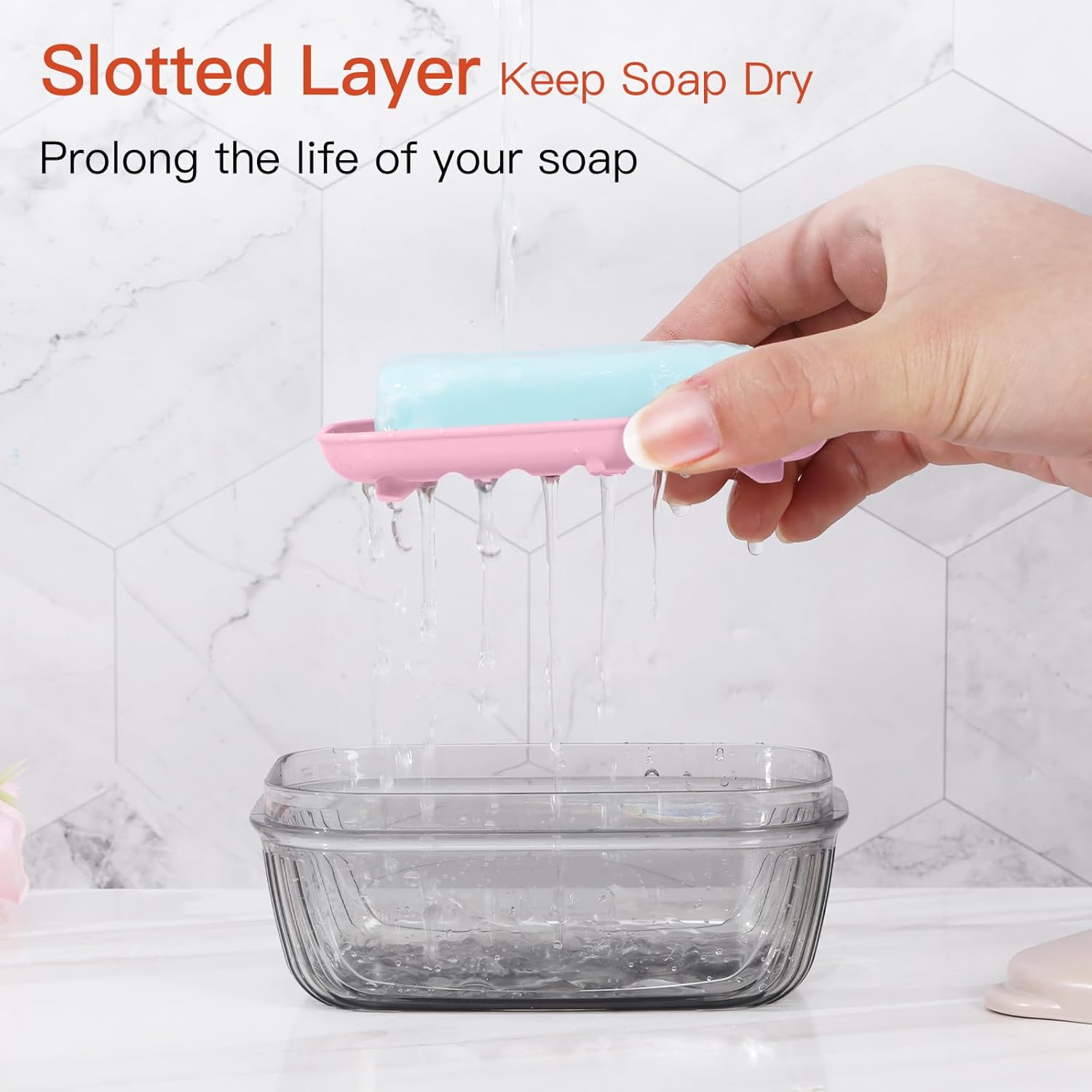 Quatish Leakproof Travel Soap Case Pink