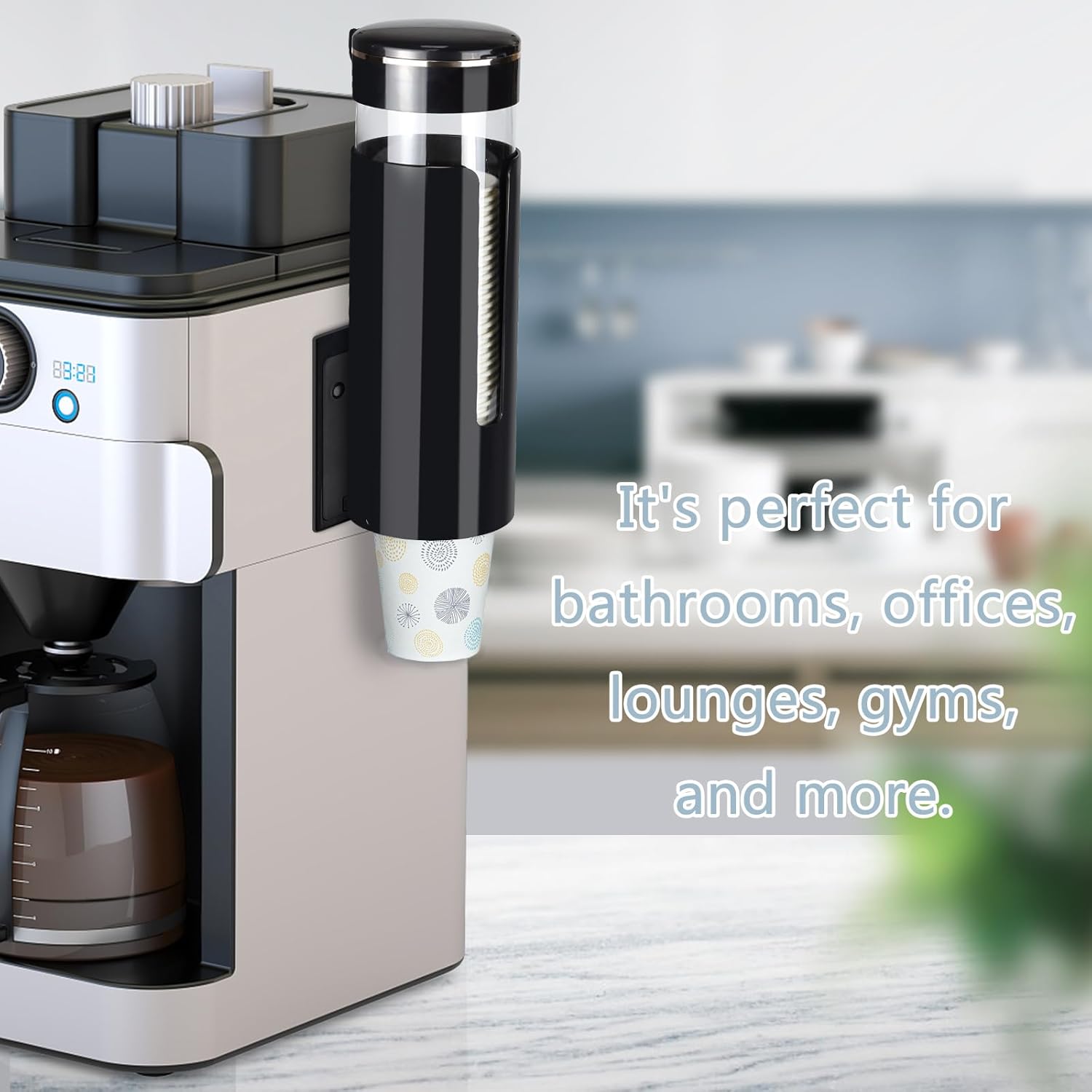 MYITYARD Cup Dispenser Wall Mount Black