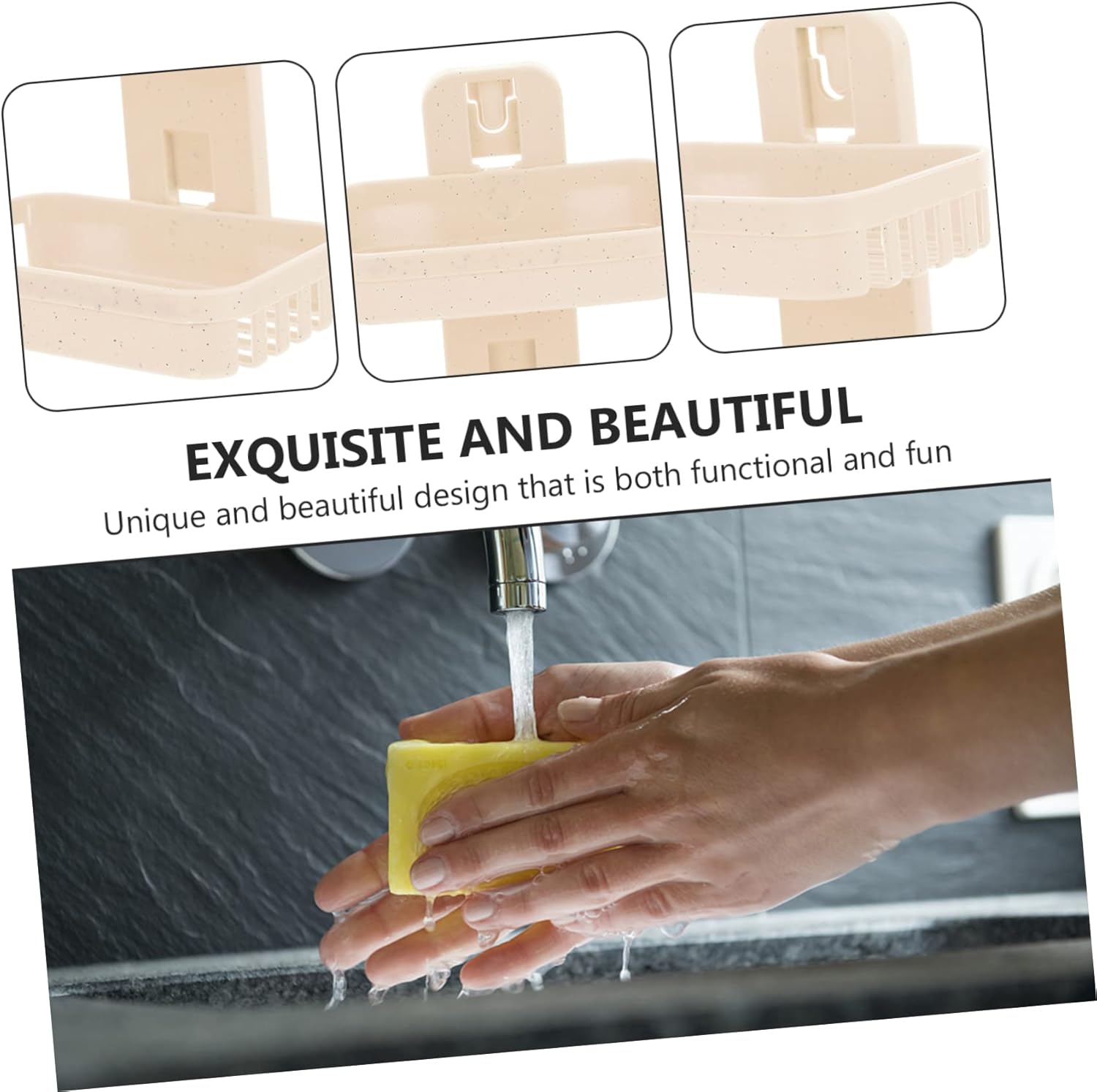 ABOOFAN Wall-Mounted Soap Dish Double Tier Holder