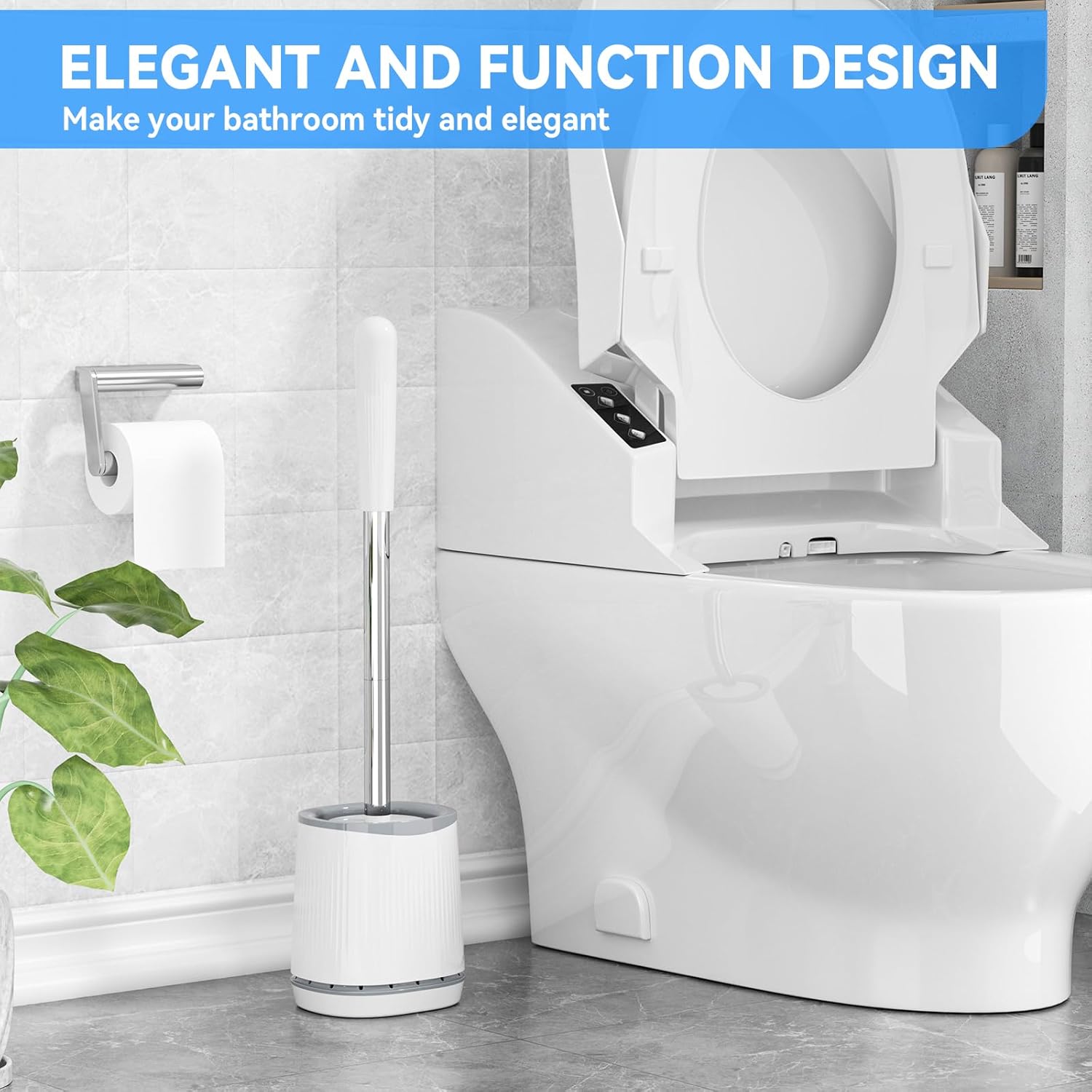 TRENTI Toilet Brush and Holder Set Wall Mounted