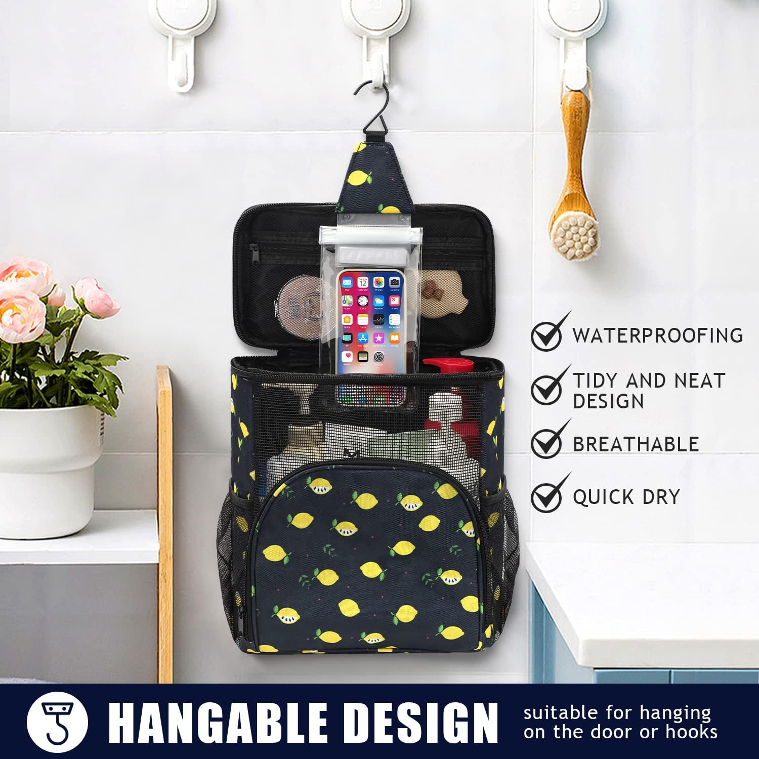 EIMMBD Portable Shower Caddy with Phone Storage 1