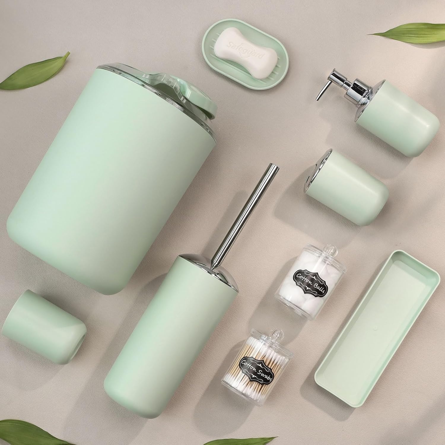 IMAVO 9-Piece Grey Bathroom Accessory Set