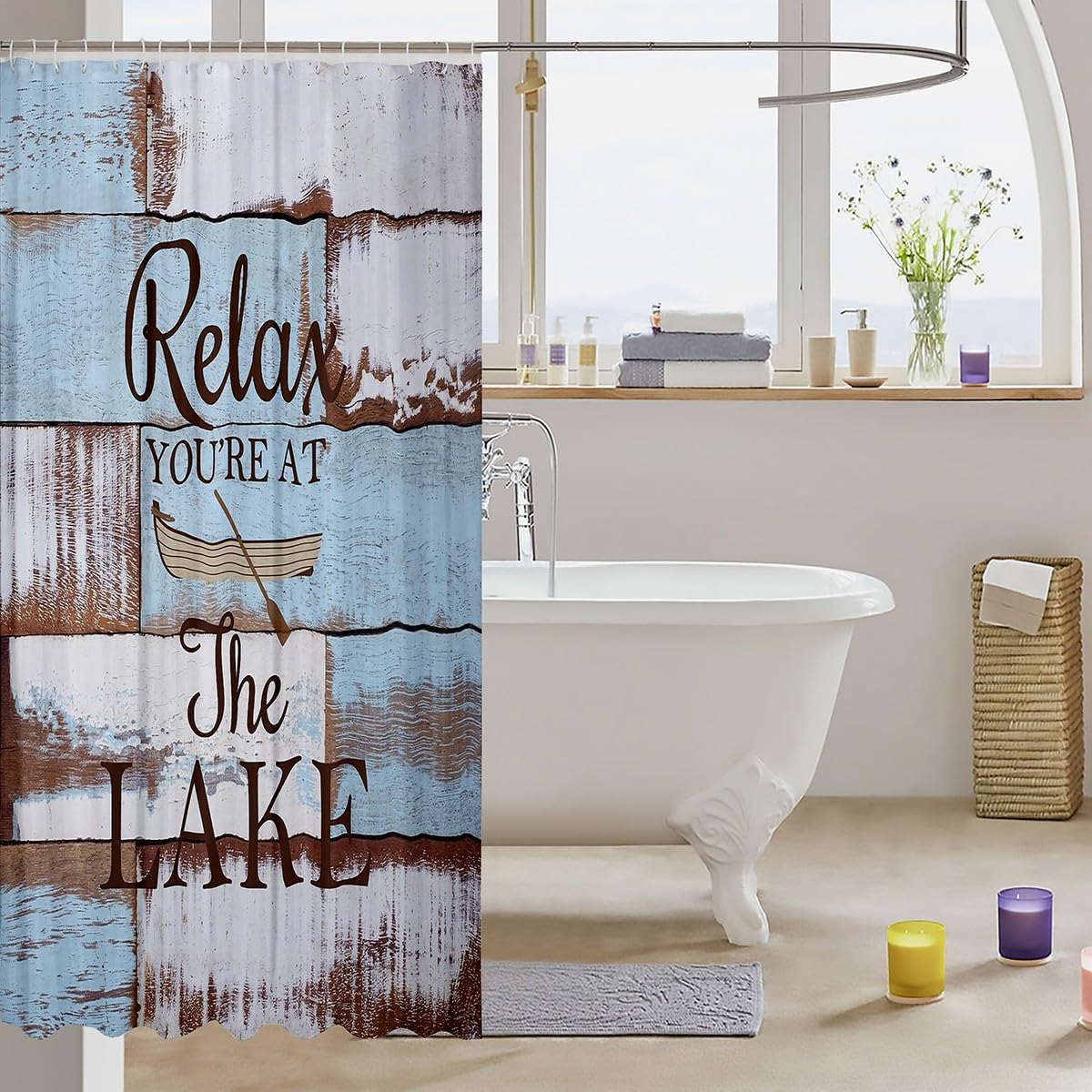 Erosebridal Lake Bathroom Accessories Set 72x72