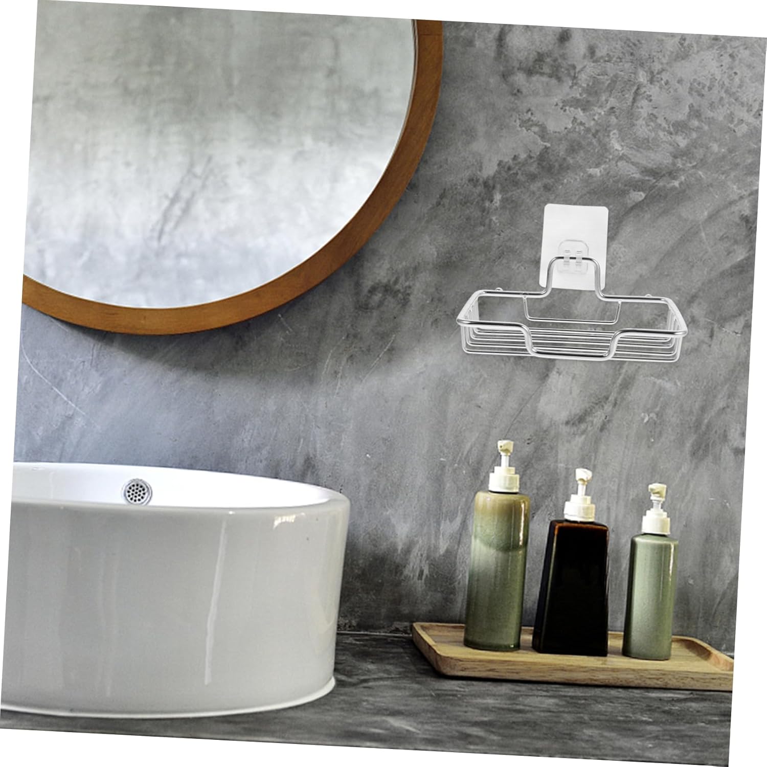PRETYZOOM Wall Mount Soap Dish with Punch Design