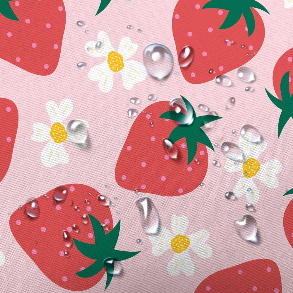 Cute Strawberry Shower Curtain Kids Girls Bathroom Decor