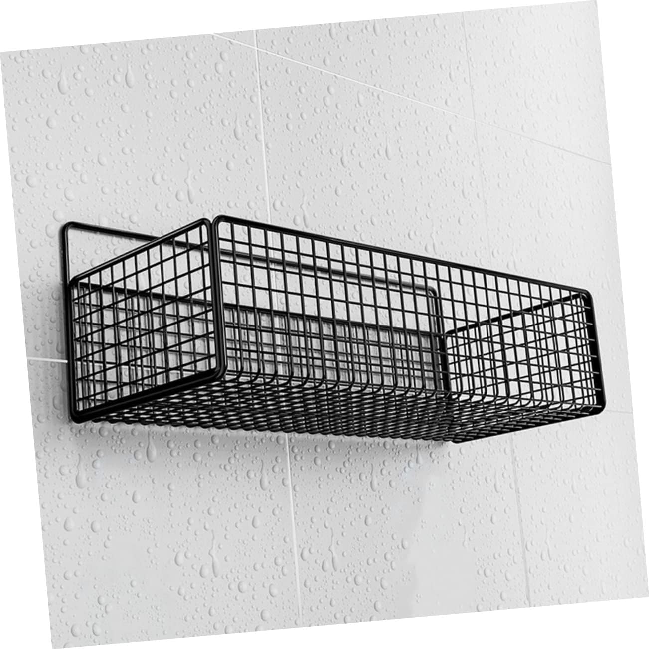 Collbath Shower Basket Wall Mounted Organizer No Drilling