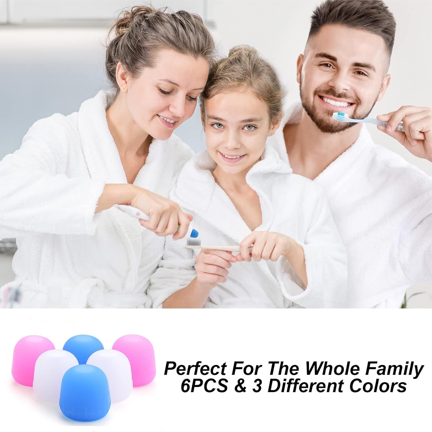 Tnvee 6 Pack Silicone Toothpaste Cap Dispenser