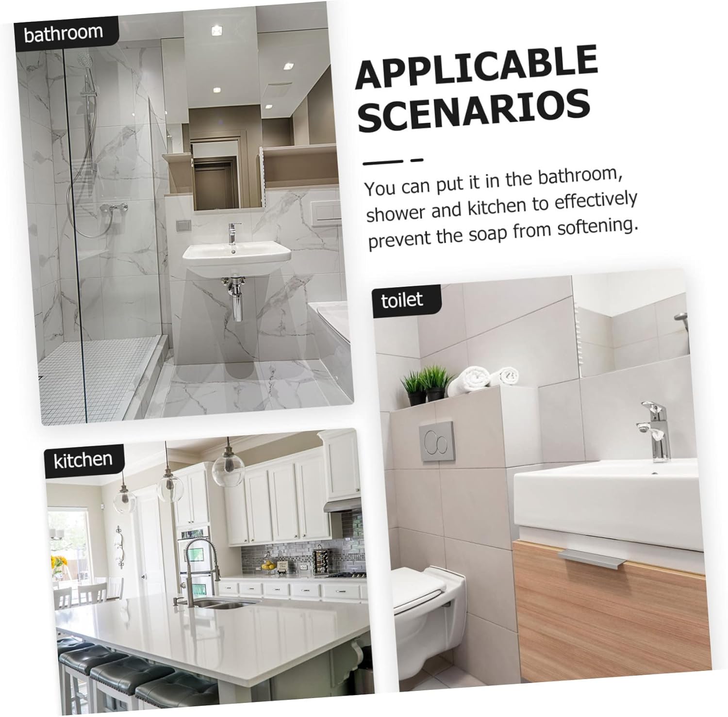 Mipcase Wall Mount Soap Dish with Sticker Installation
