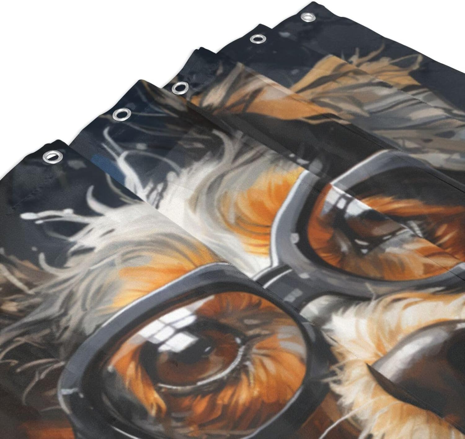 Cute Animal Hippie Boho Shower Curtain Set with 12 Hooks