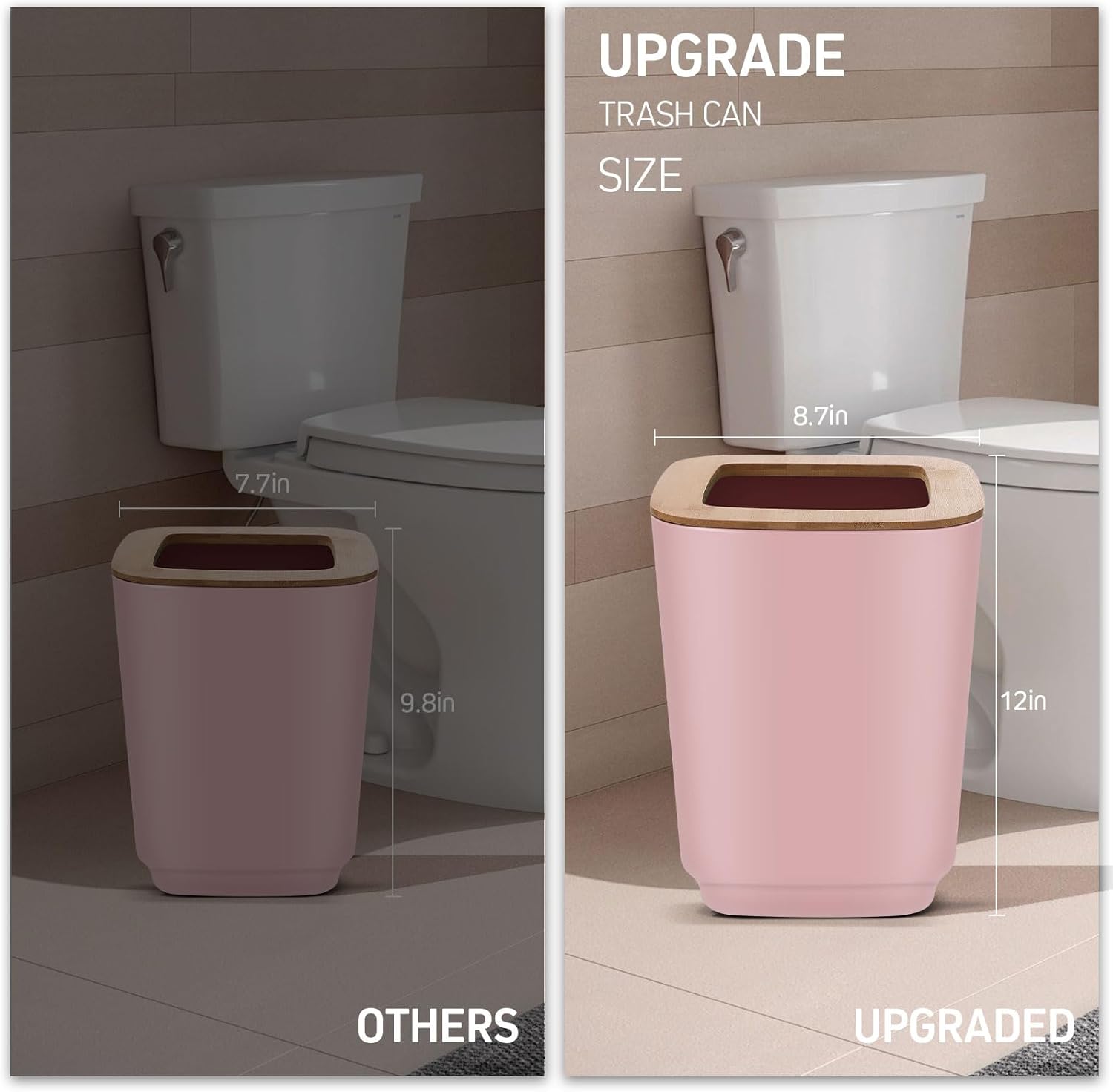 IMAVO 11-Piece Pink Bathroom Accessory Set