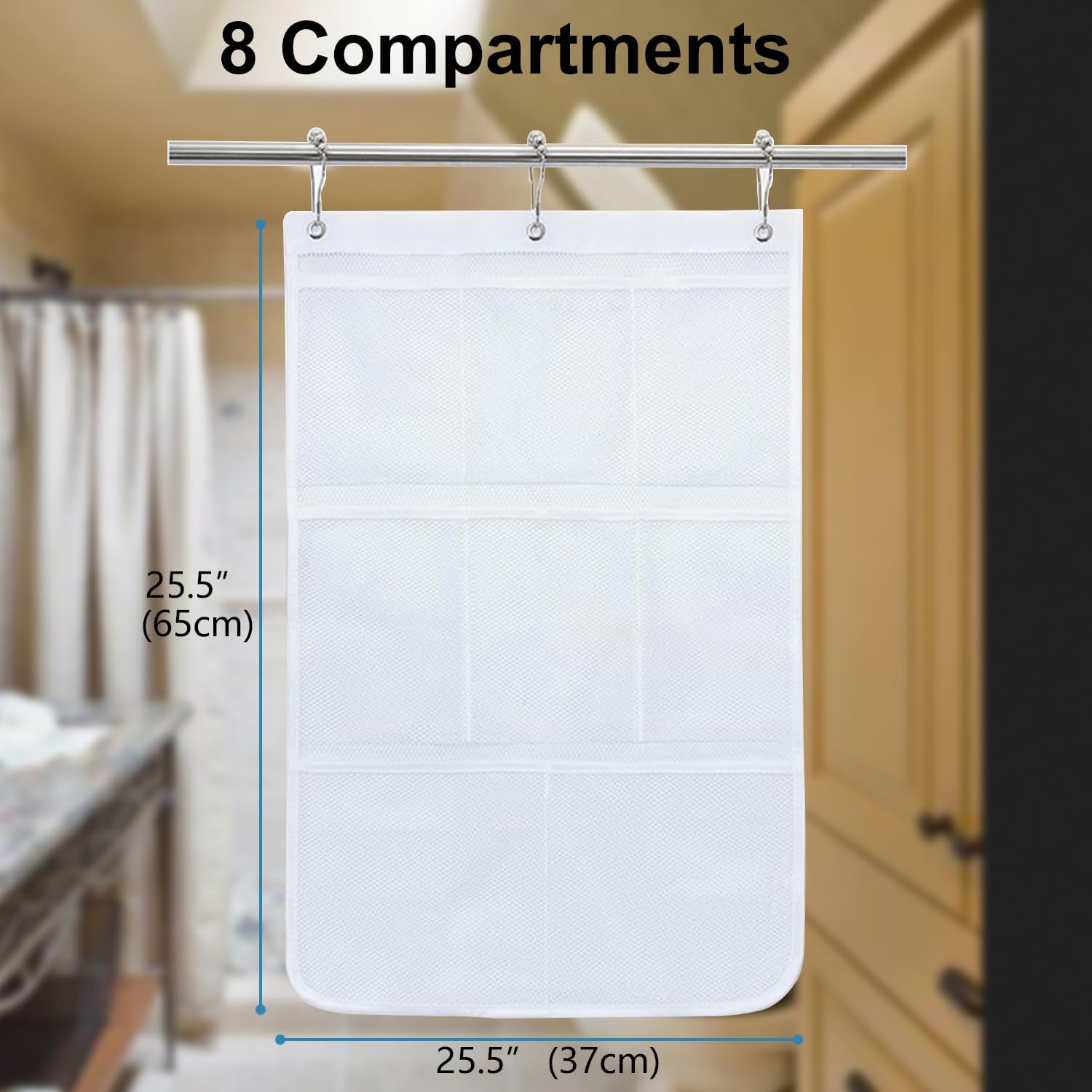 Halyuhn 8 Pockets Shower Caddy Organizer 2 Pack