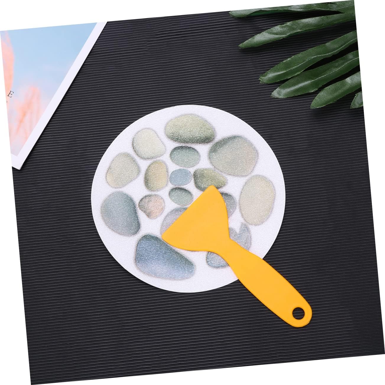4pcs Bathtub Anti Slip Stickers Stone Pattern Safety Decals