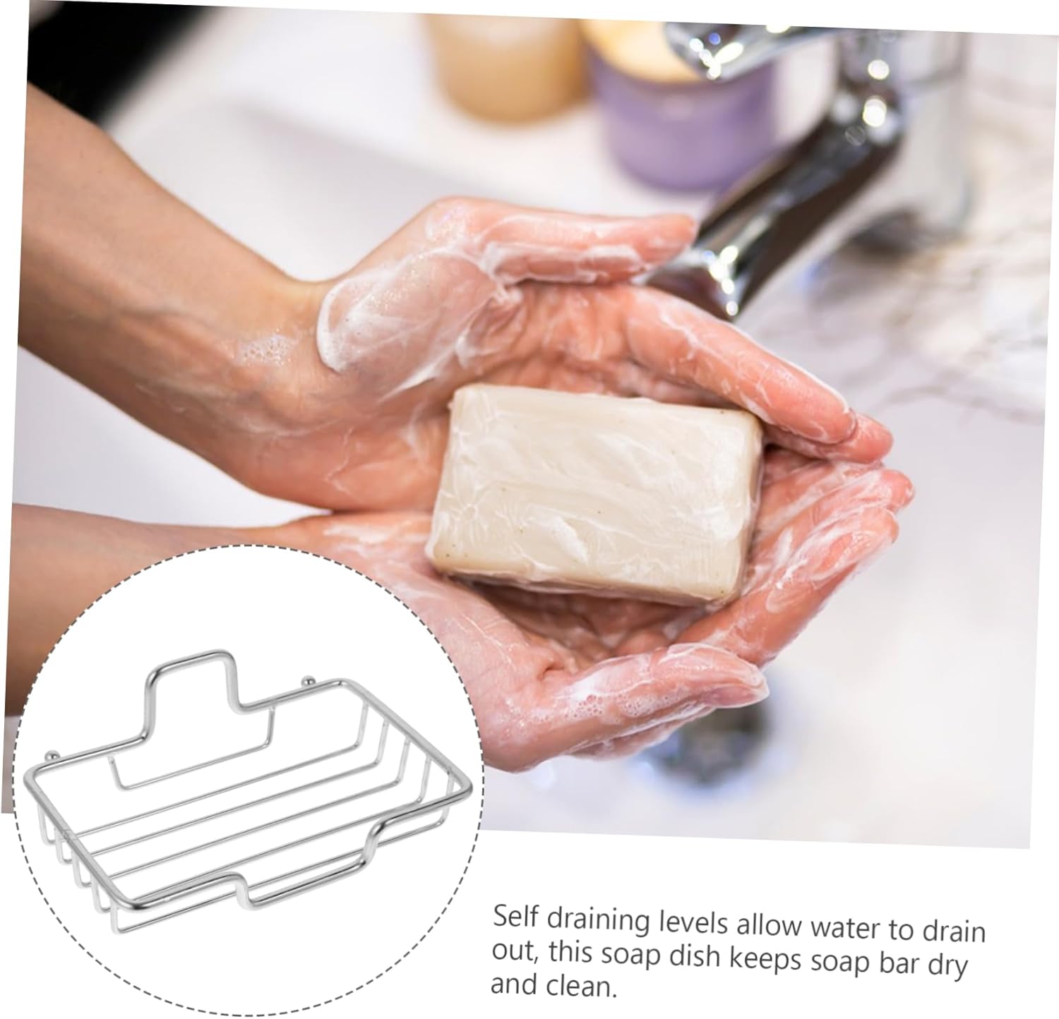 PRETYZOOM Wall-Mounted Soap Dish with Suction Cups