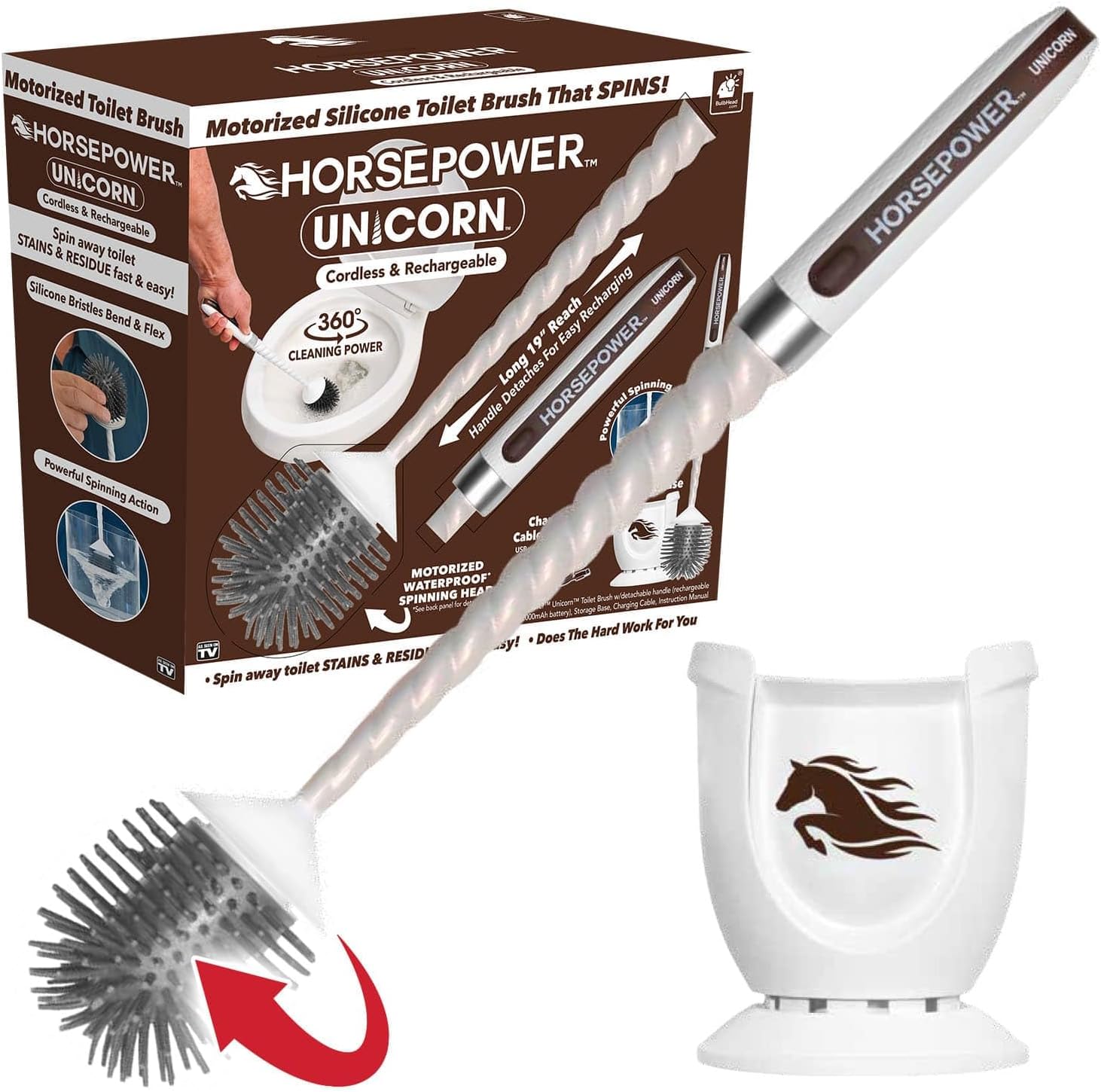 Horsepower Unicorn Motorized Toilet Brush Rechargeable