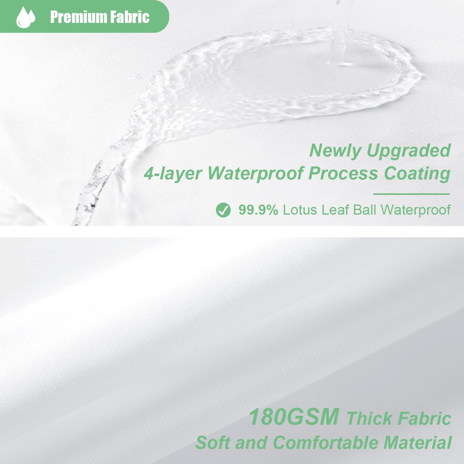 Dynamene White Tufted Chenille Striped Shower Curtain Set