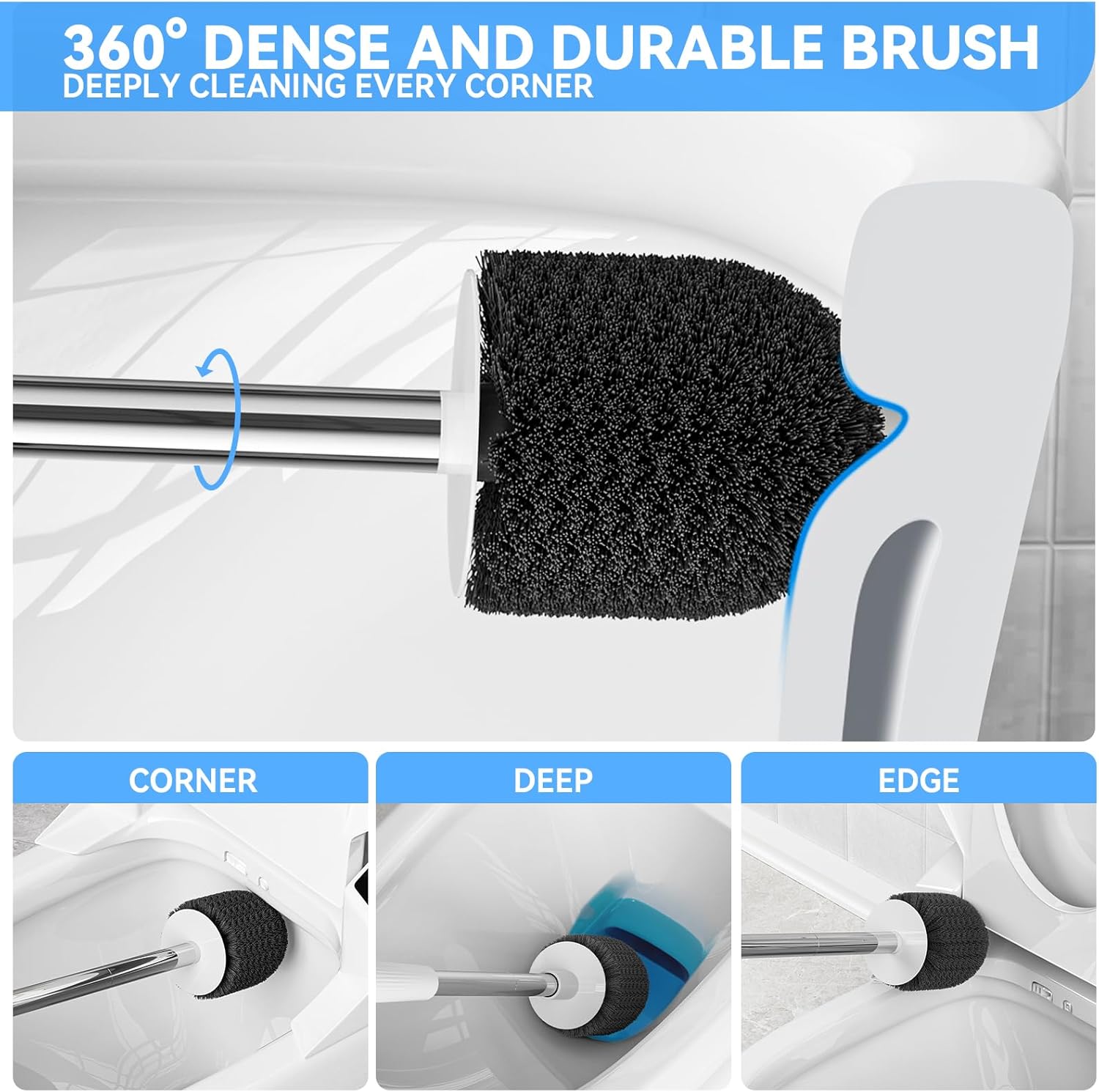 TRENTI Toilet Brush and Holder Set Wall Mounted