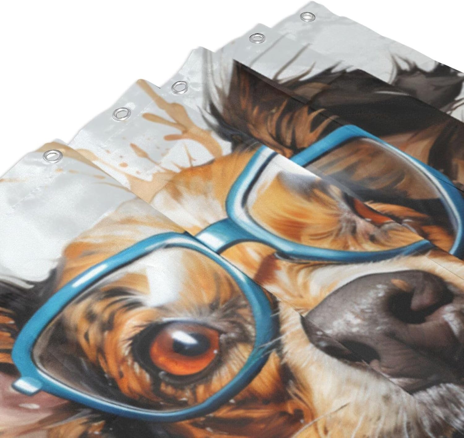 Cute Hippie Boho Animal Shower Curtain Set with 12 Hooks 72x72in