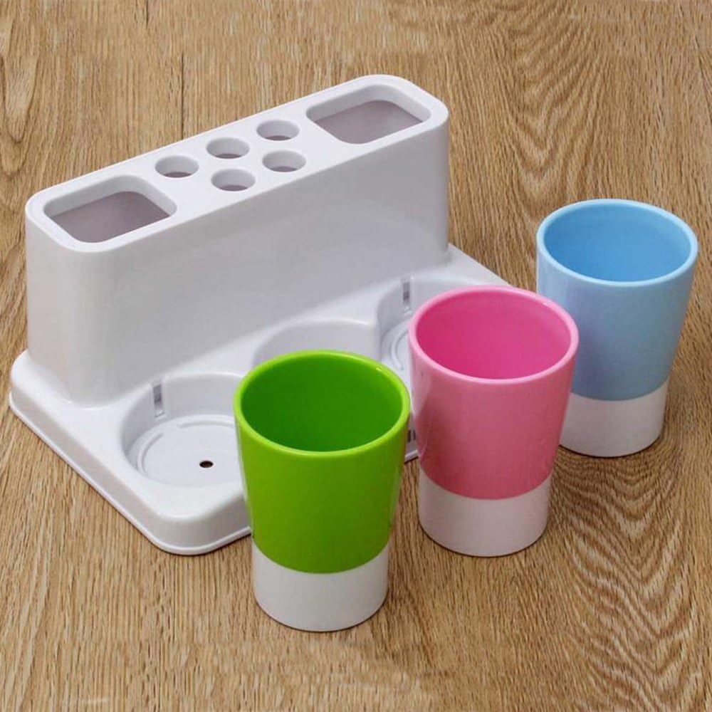 Eslite Toothbrush Toothpaste Holder Stand for Bathroom