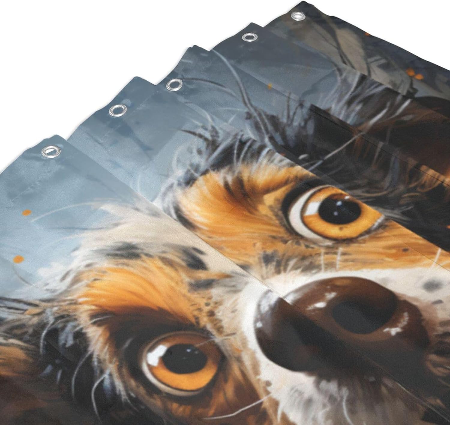 Cute Animal Hippie Boho Shower Curtain Set with 12 Hooks 72x72in