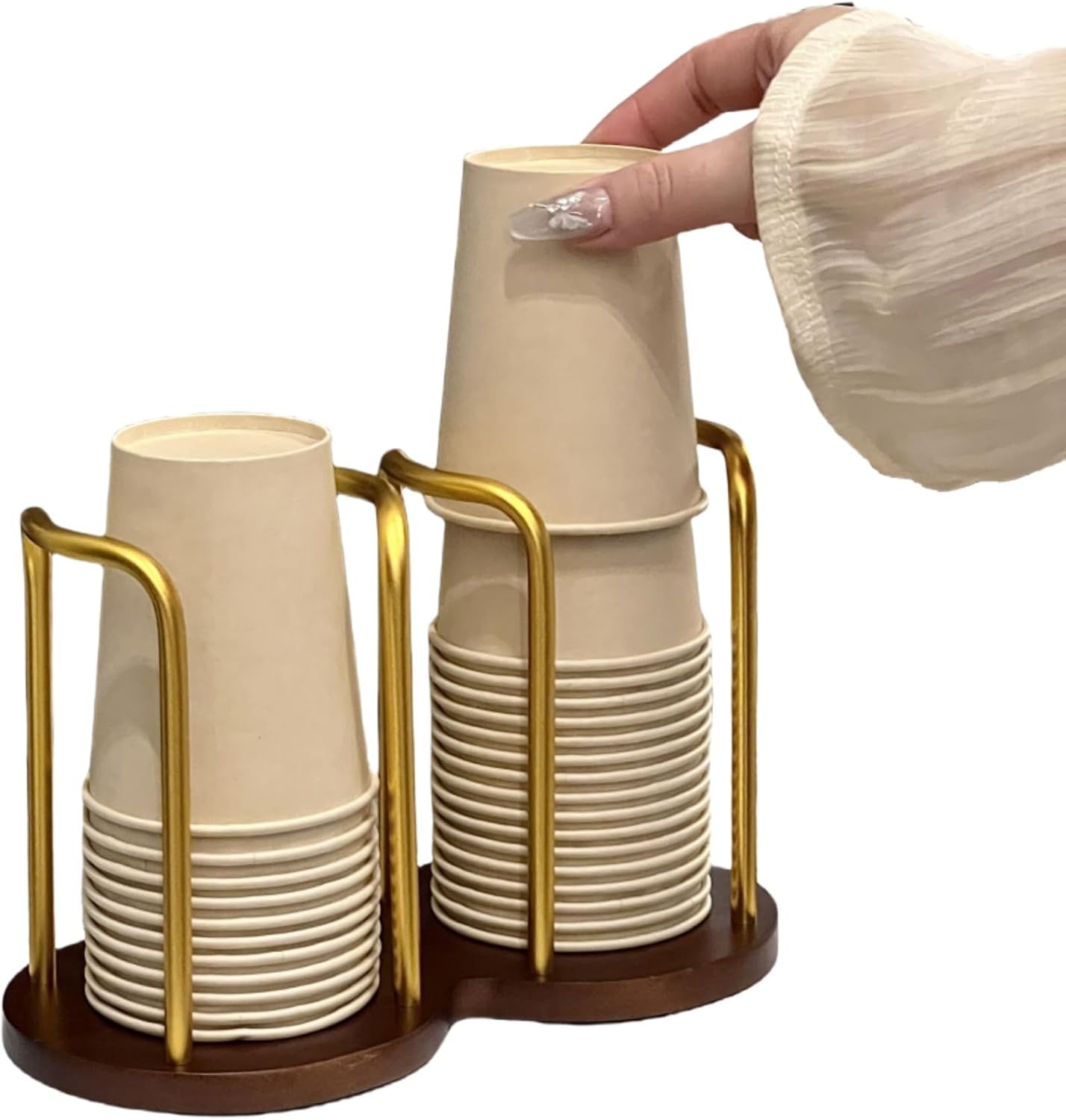 Buysing Wood Cup Holder 3oz-12oz for Office Kitchen