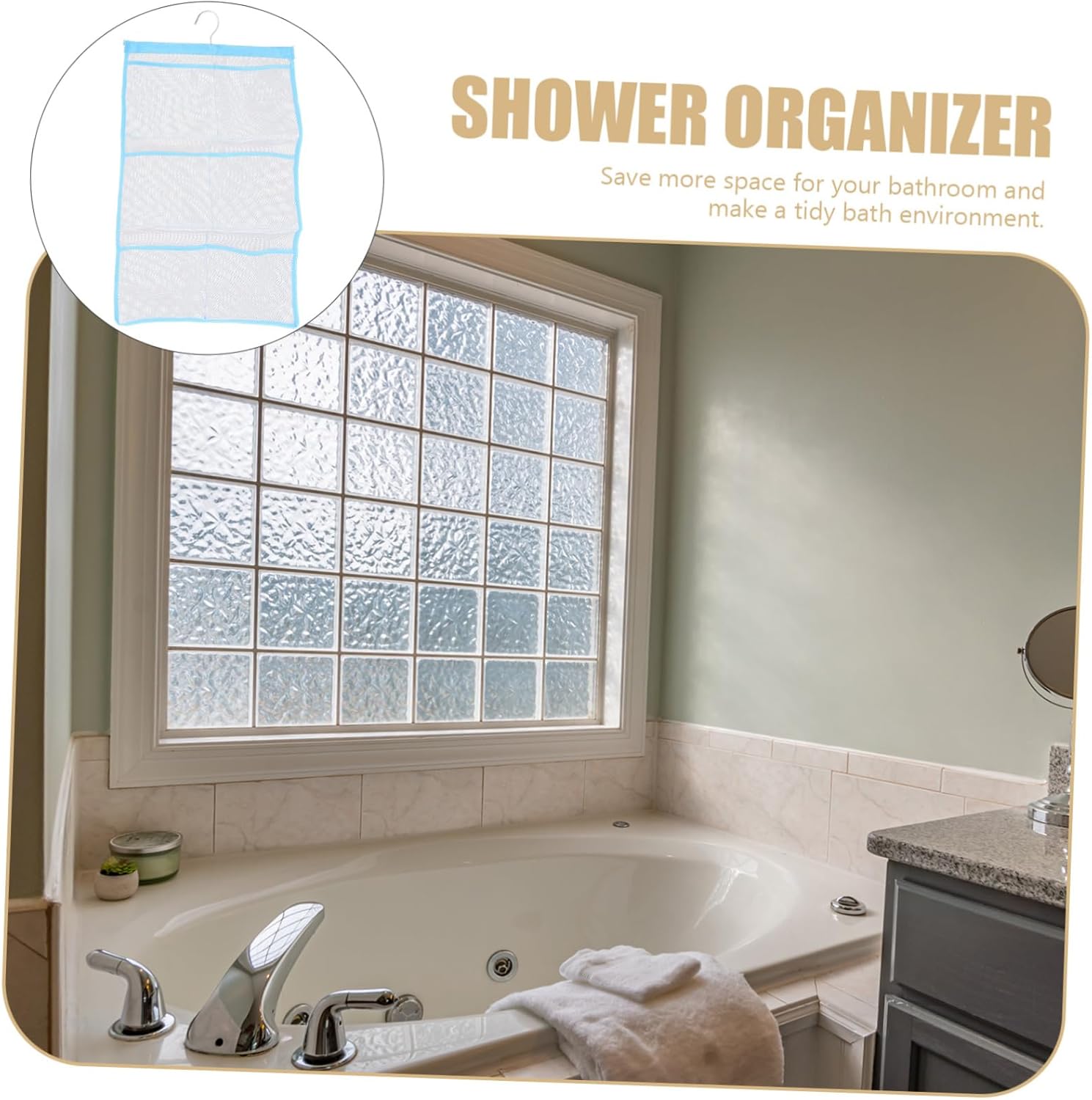 Mobestech 6 Mesh Shower Organizer - Space Saving Quick Dry