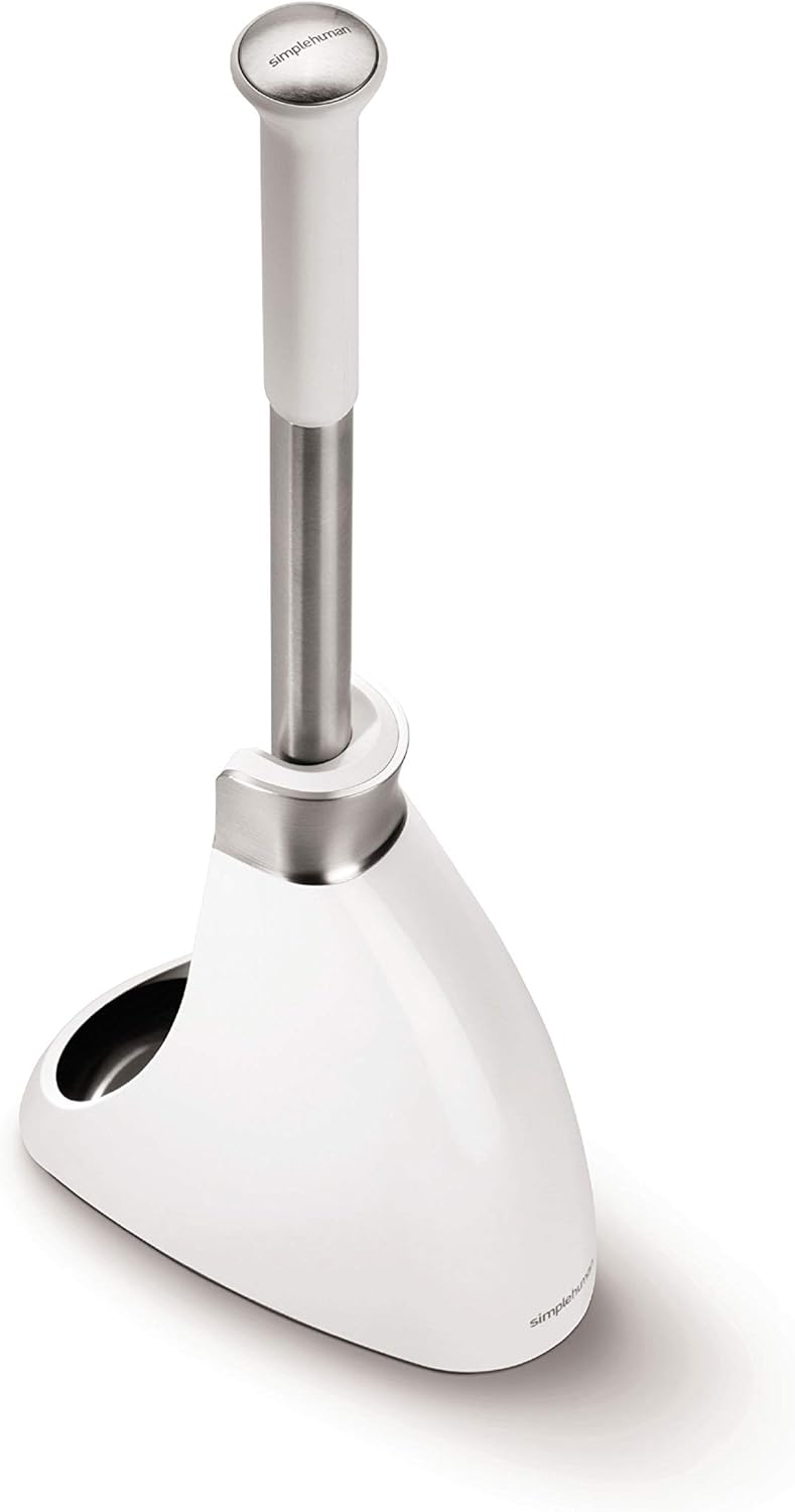 Simplehuman Toilet Brush with Caddy Stainless Steel White